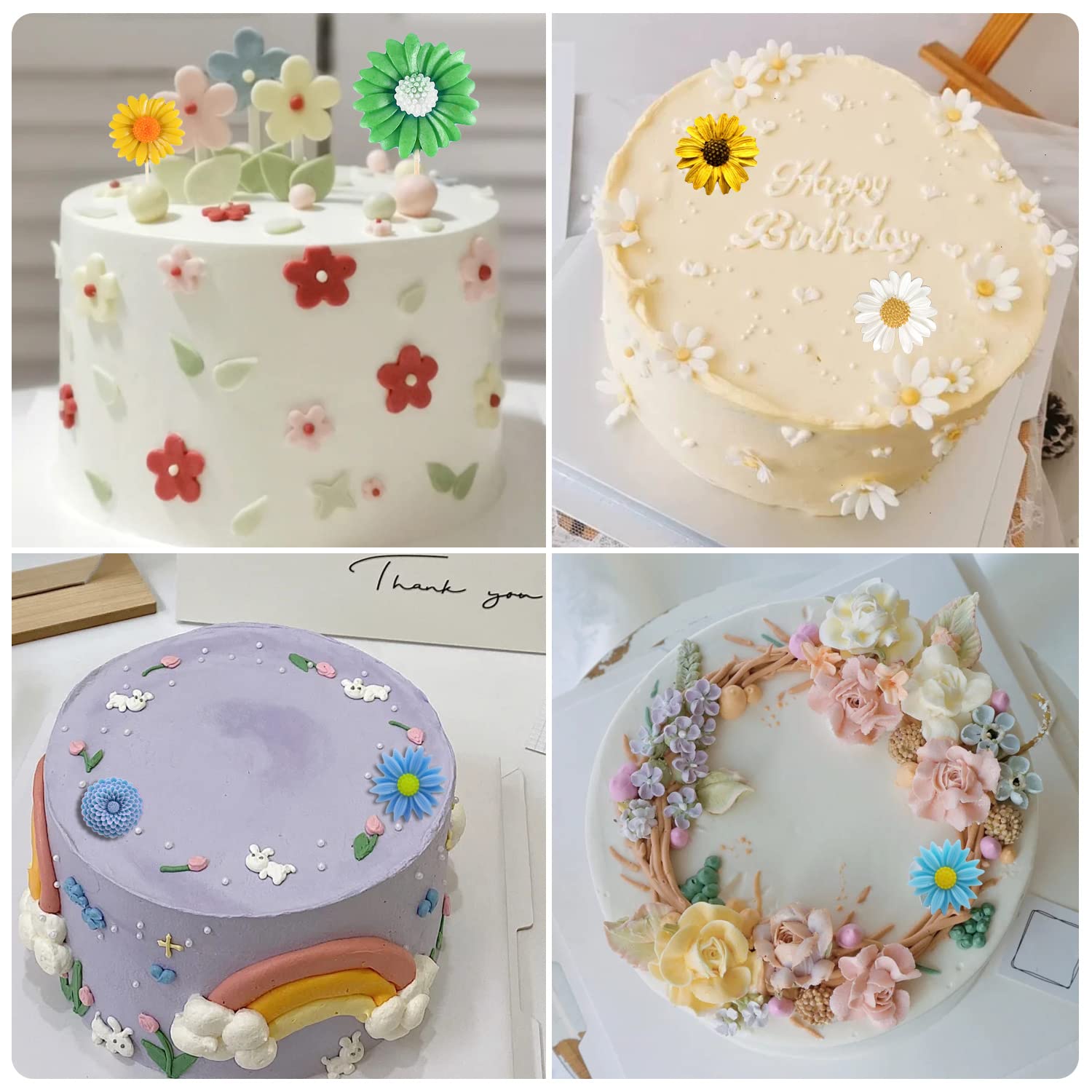 Mujiang Chrysanthemum Flower Silicone Mold Daisy Flower Fondant Molds Sunflower Fondant Molds For Cake Decoration Cupcake Topper