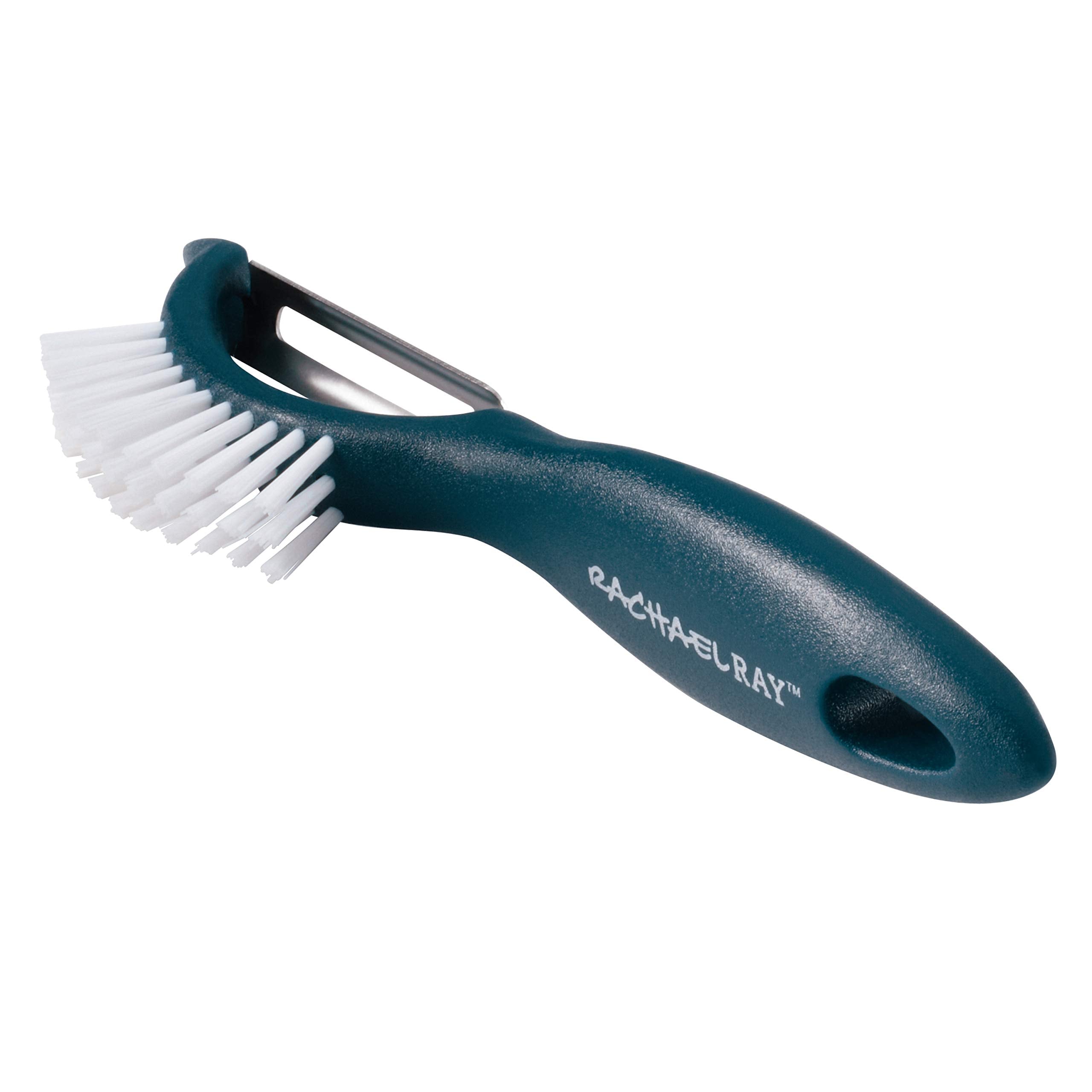 Rachael Ray Tools And Gadgets Nylon Veg-A-Peel Fruit/Vegetable Brush And Peeler, Marine Blue Large