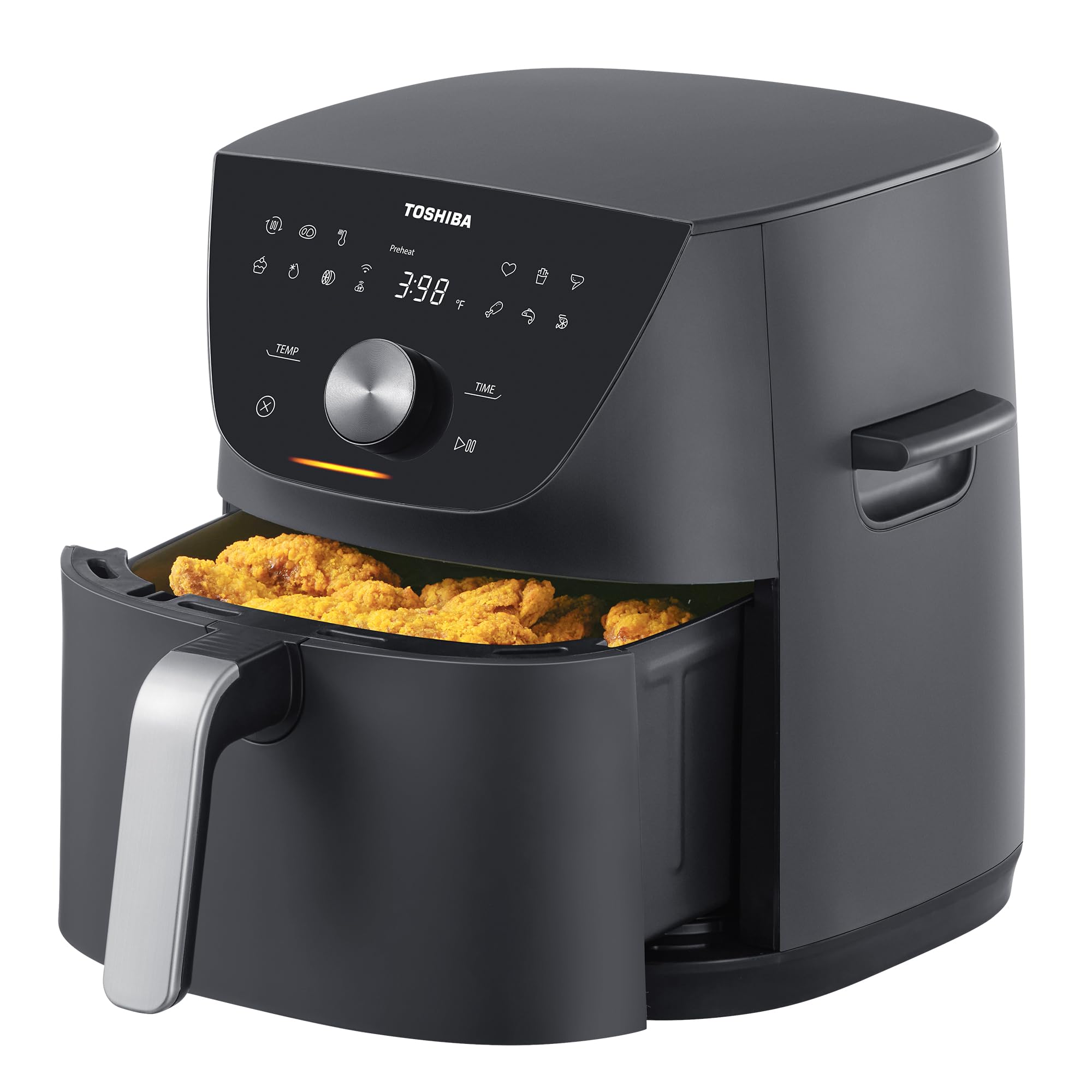 Toshiba 7.7QT Air Fryer, Family-Size for Quick and Easy Meals, 12 Preset Menus and Menu-IQ Function, 1F Precision, 90% less fat,