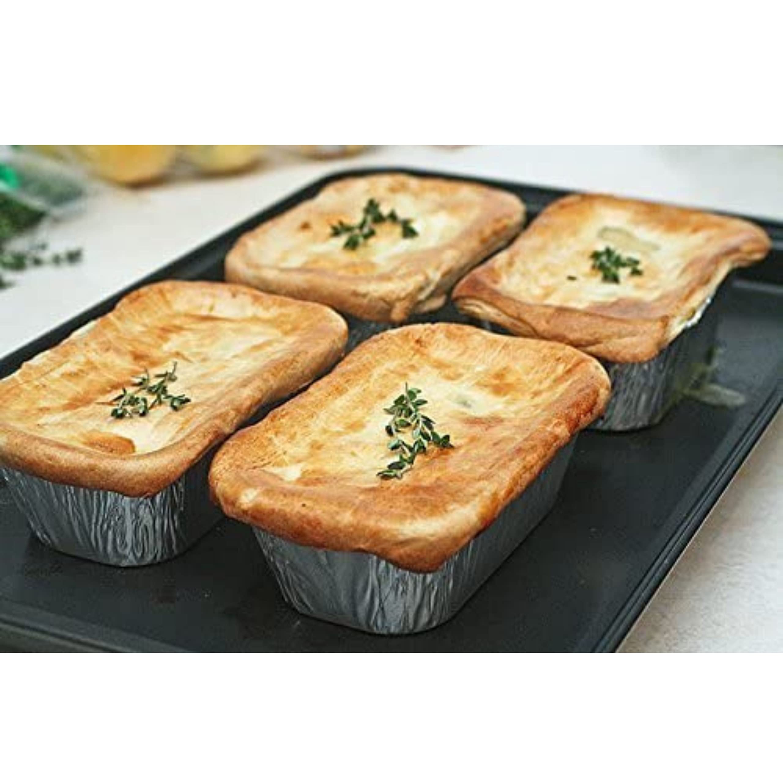 Party Bargains 2 Lb Aluminum Loaf Pan - 20 Pack, 8.5'' X 4.5'' X 2.5'' Heavy Duty Disposable Bread Pans For Perfect For Baking,