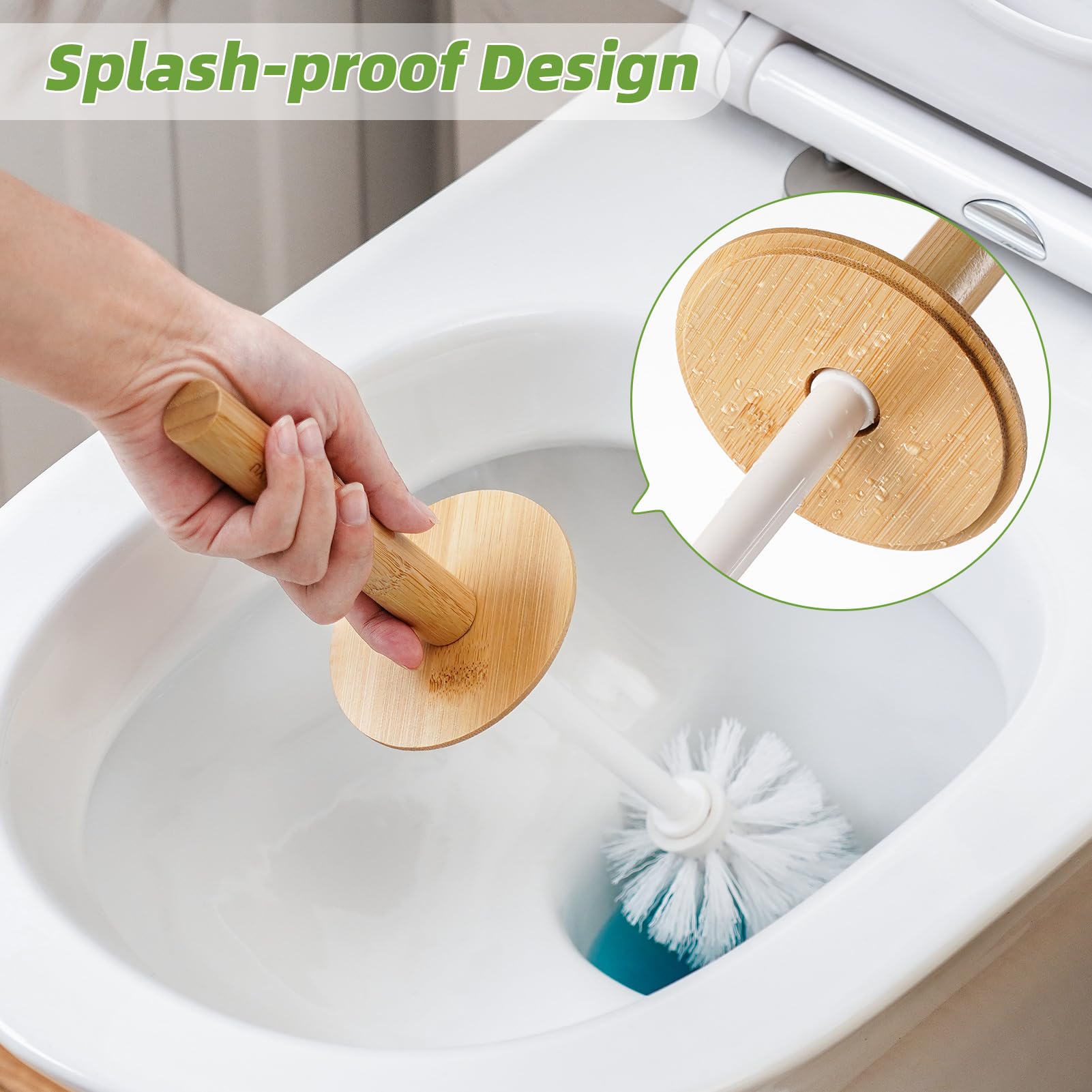 Subekyu Toilet Brush, Toilet Bowl Brush And Holder Set, Bathroom Toilet Bowl Cleaner Scrub Brush Set Scrubber For Deep Cleaning,