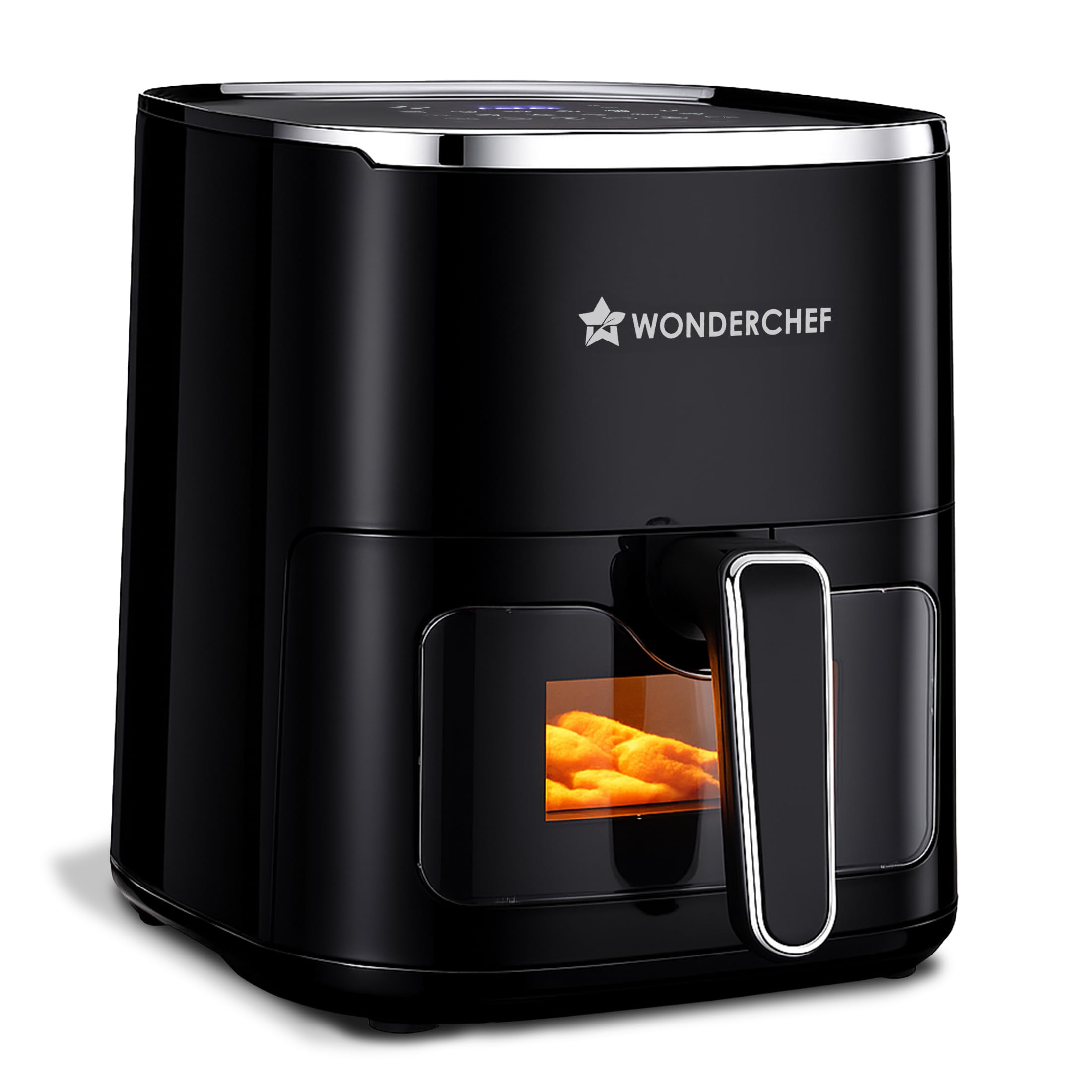 Wonderchef Evita Digital Air Fryer, 1350W, 5 L, Rapid Hot Air Technology, 8 Pre-Set Menus, Non-Stick Basket, In-Built Memory, Cu