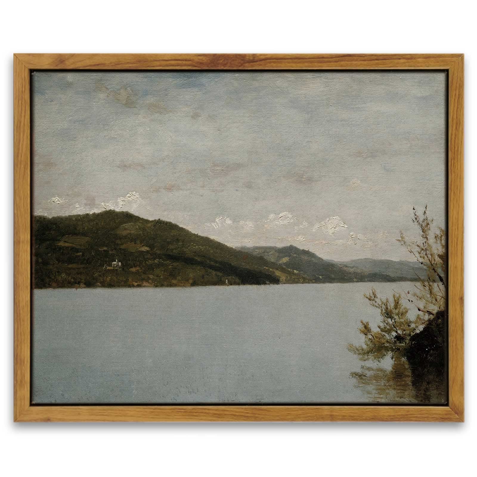 Insimsea Framed Canvas Wall Art Vintage Decor, Vintage Room Decor, Classical Landscape Oil Paintings For Wall Decorations, Canva