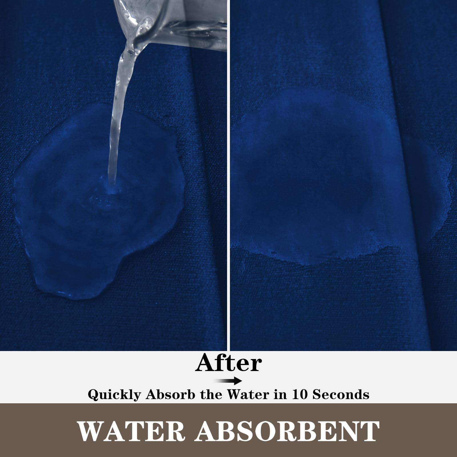 Bysure Bathroom Rugs Sets 2 Piece, Memory Foam Non Slip Extra Soft Absorbent Machine Washable Toilet Bath Mats (Navy Blue, 20X32