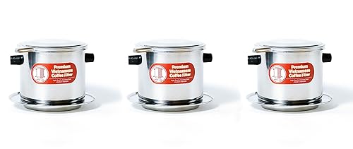 Set Of 3 Vietnamese Coffee Filters Phin 11 Oz- Large, Gravity