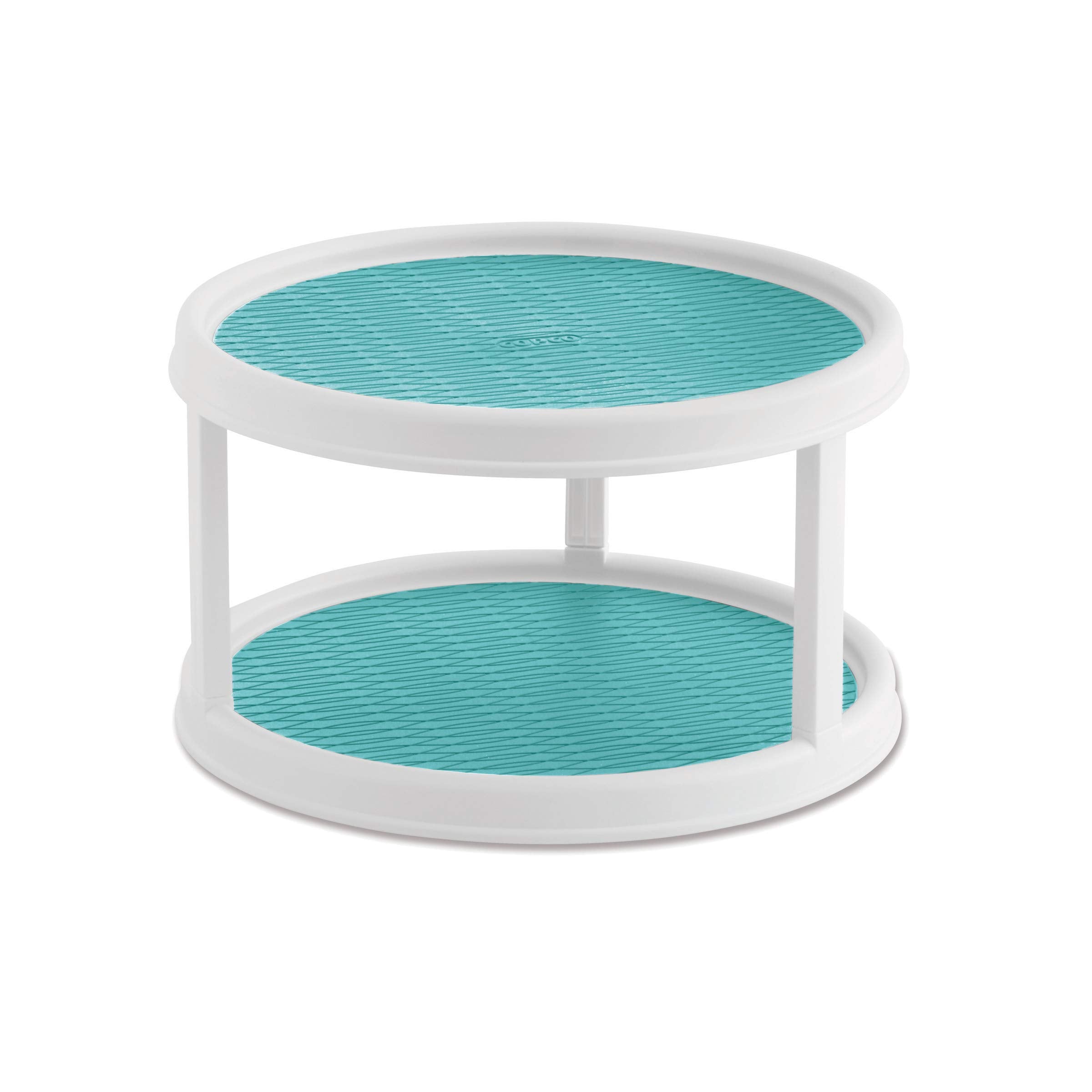Copco 5234758 Non-Skid 2 Tier Turntable, 12-Inch, Aqua