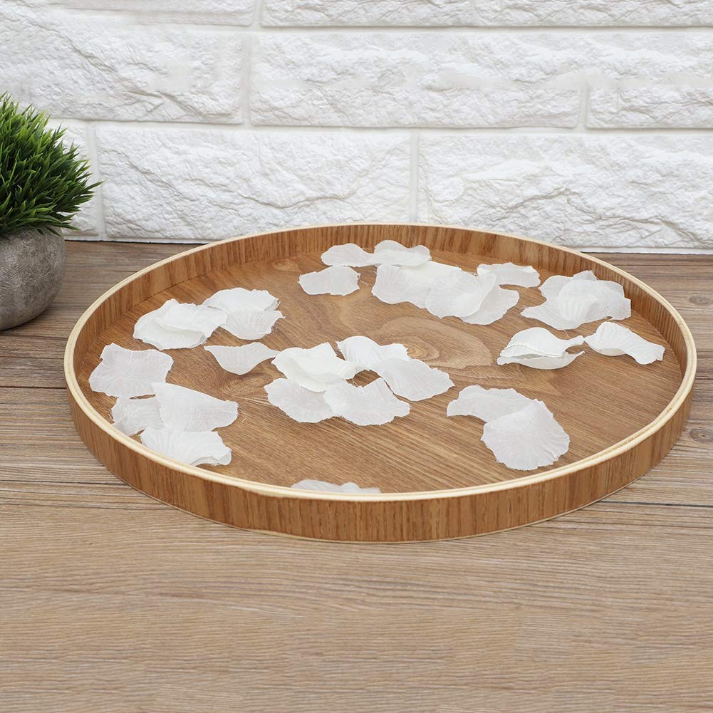 Wooden Plates Round Dinner Plates, Wooden Serving Tray Appetizer Charcuterie Board Round Wood Tray For Home Decor, Food, Vegetab