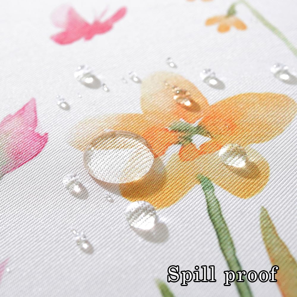 Matirug Spring Floral Table Cloth For Rectangle Tables 60X84 Inch,Washable Watercolor Daisy Flower Tablecloth, Spill Proof Pink