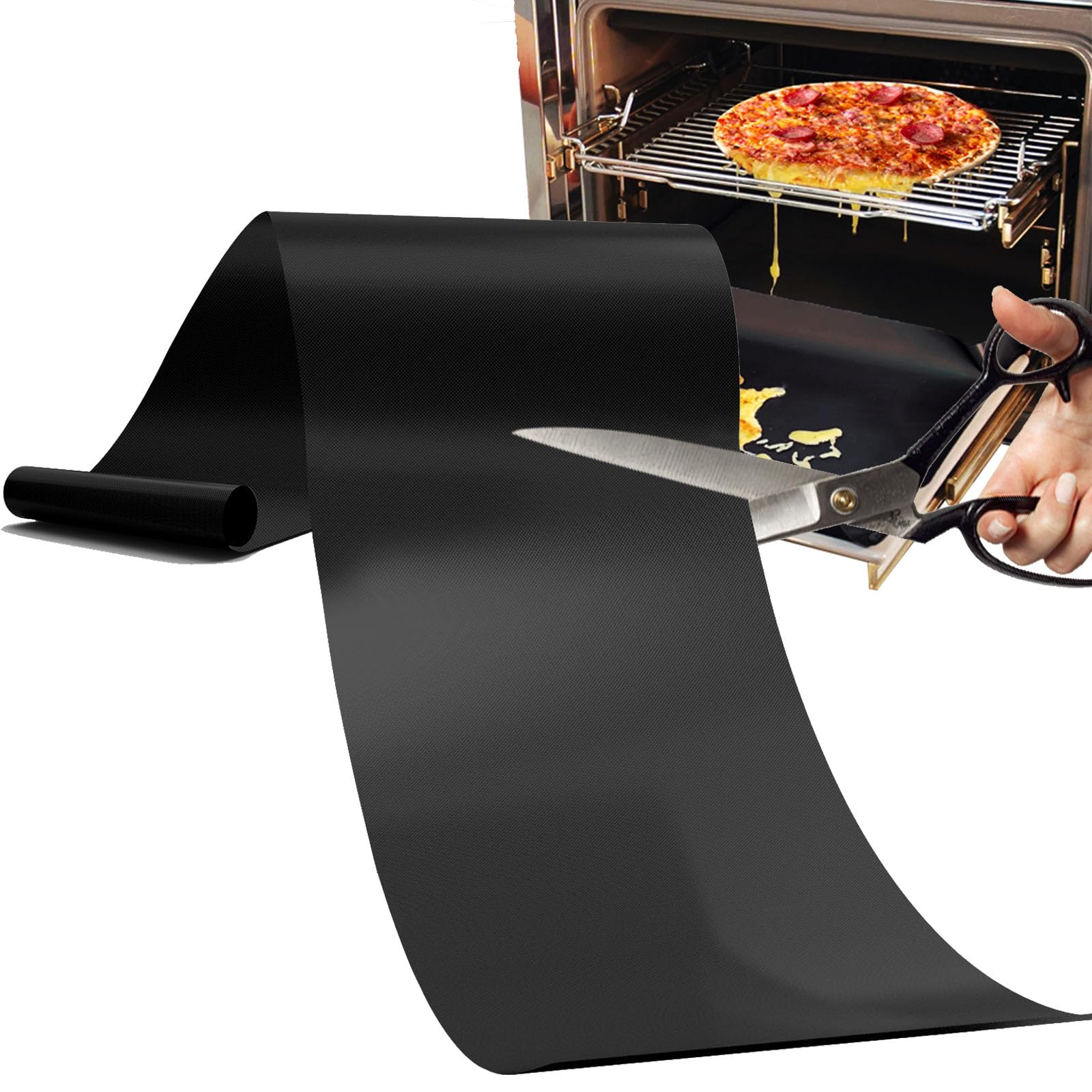 Extra Large Liner Roll for Oven,Stovetops & Grills 16x75 Inches Custom Cut to Size Thick Heavy Duty Non Stick Teflon Baking Mat 