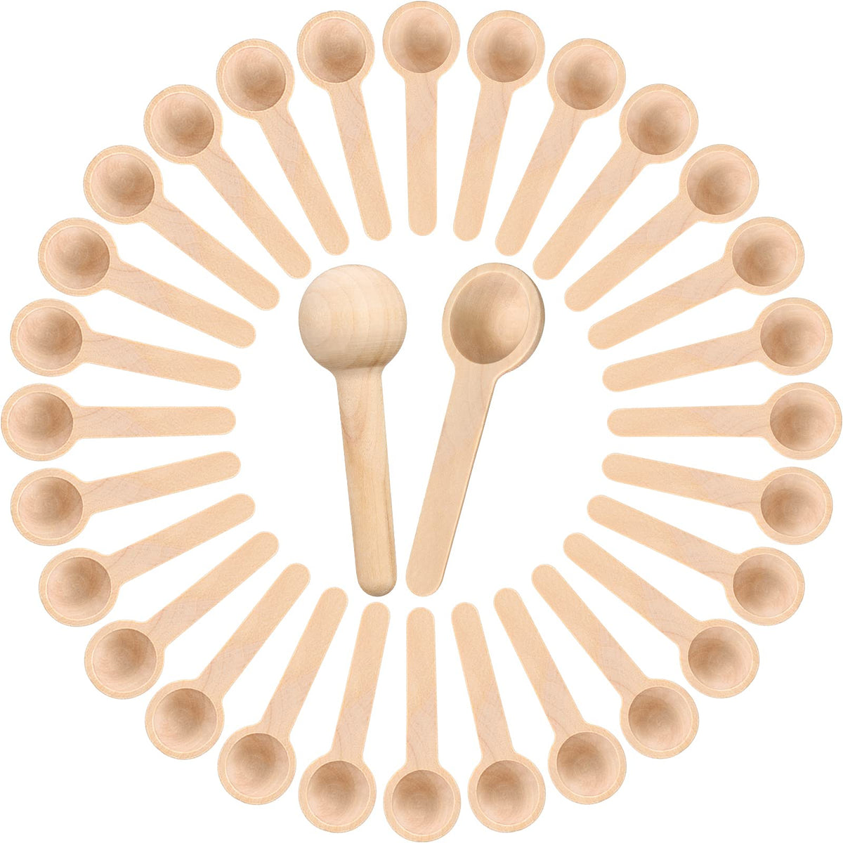 50 Pieces Spice Spoons Tiny Wooden Spoons Spoons For Sugar Scrubs Wooden Dessert Spoons Wooden Spoons For Salts Tasting Spoon So