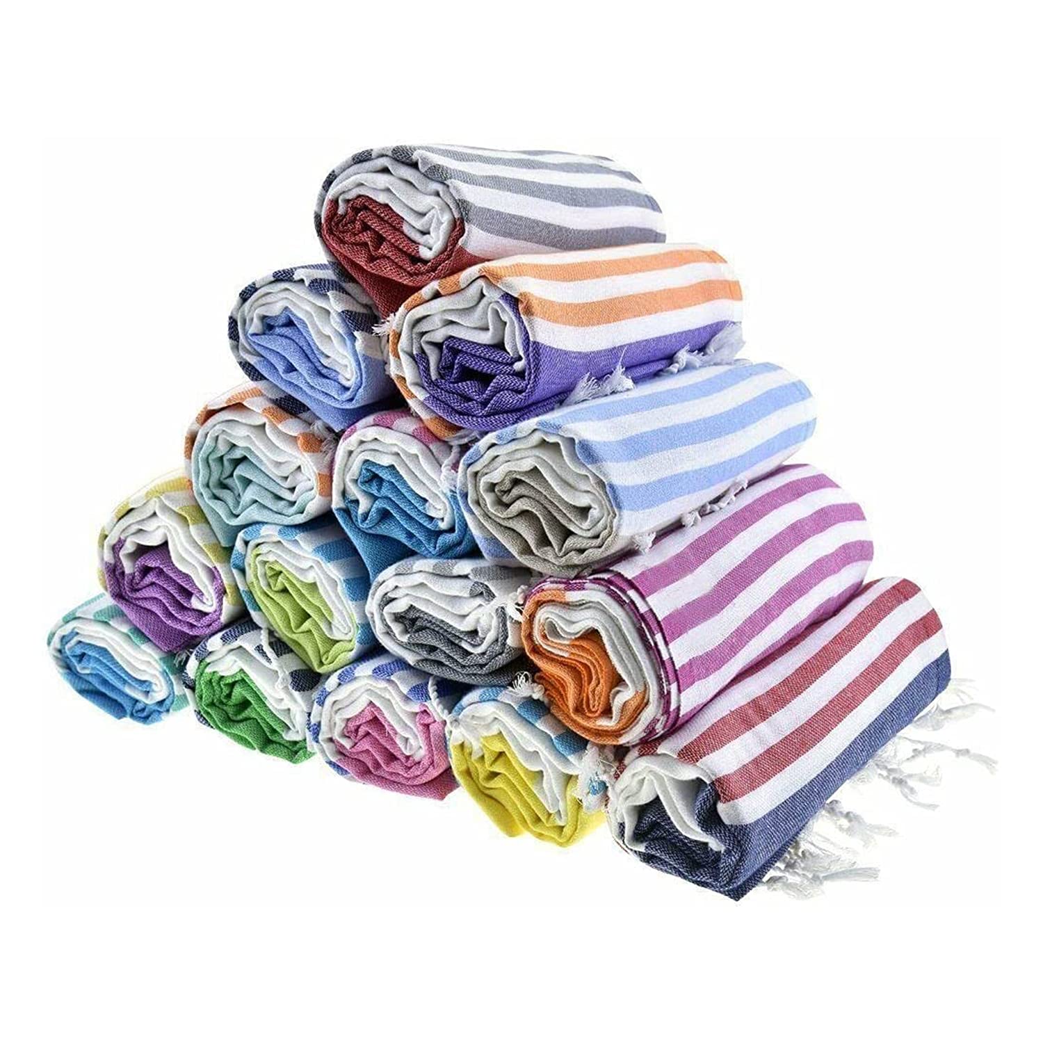 Havluland Set Of 6 Beach Towels 100% Turkish Cotton Soft Beach Towel Super Absorbent Xl Bath Towels Oversized 71X39 Inch Sandpro