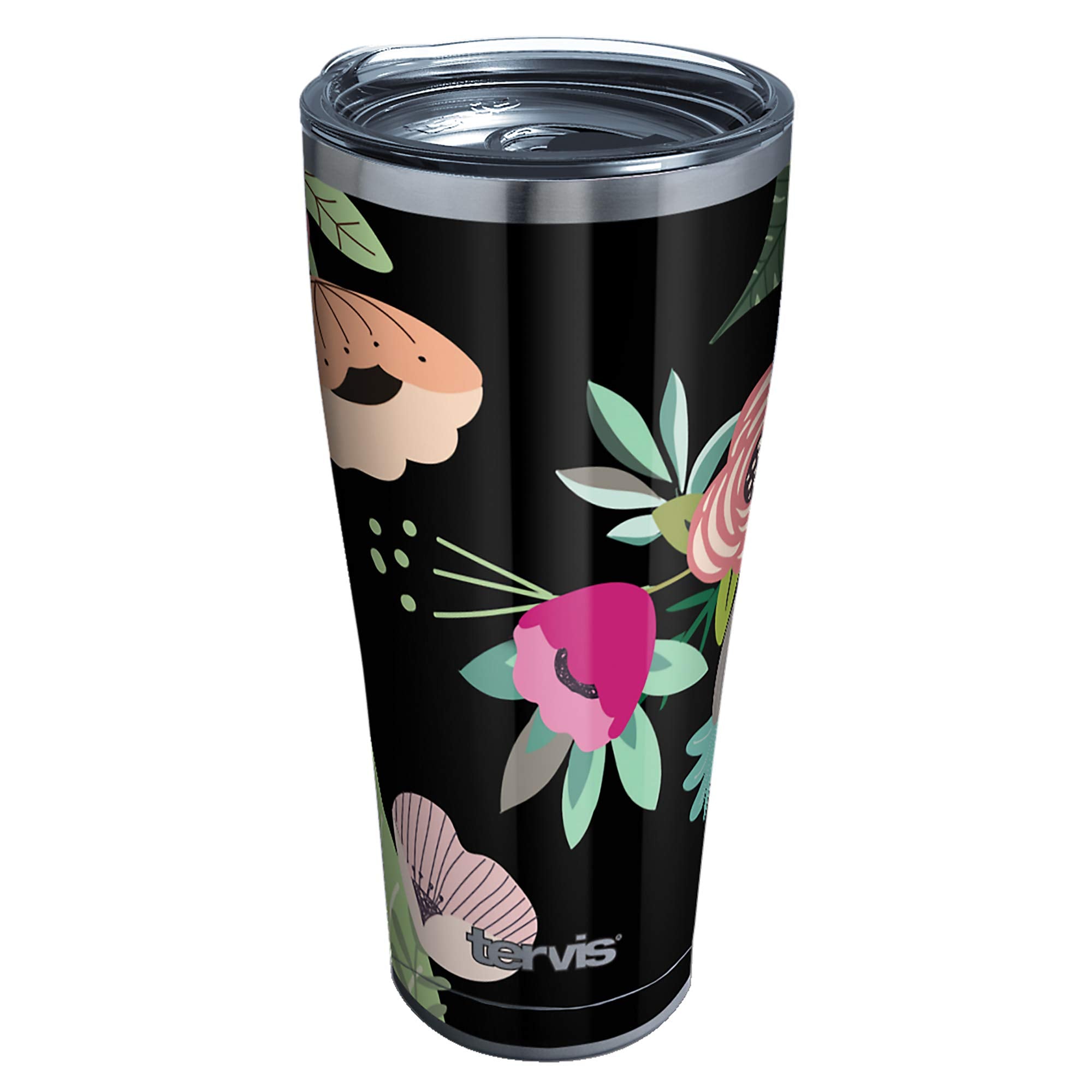 Tervis Brilliant Buds Triple Walled Insulated Tumbler Cup Keeps Drinks Cold & Hot, 30Oz Stainless Steel, Brilliant Buds