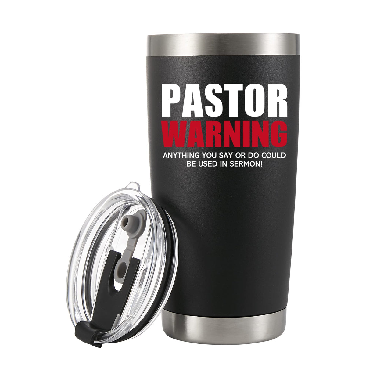 Pastor Warning Anything You Say Or Do Could Be Used In Sermon Vacuum Insulated Tumbler 20Oz Funny Stainless Steel Drinkware Prea