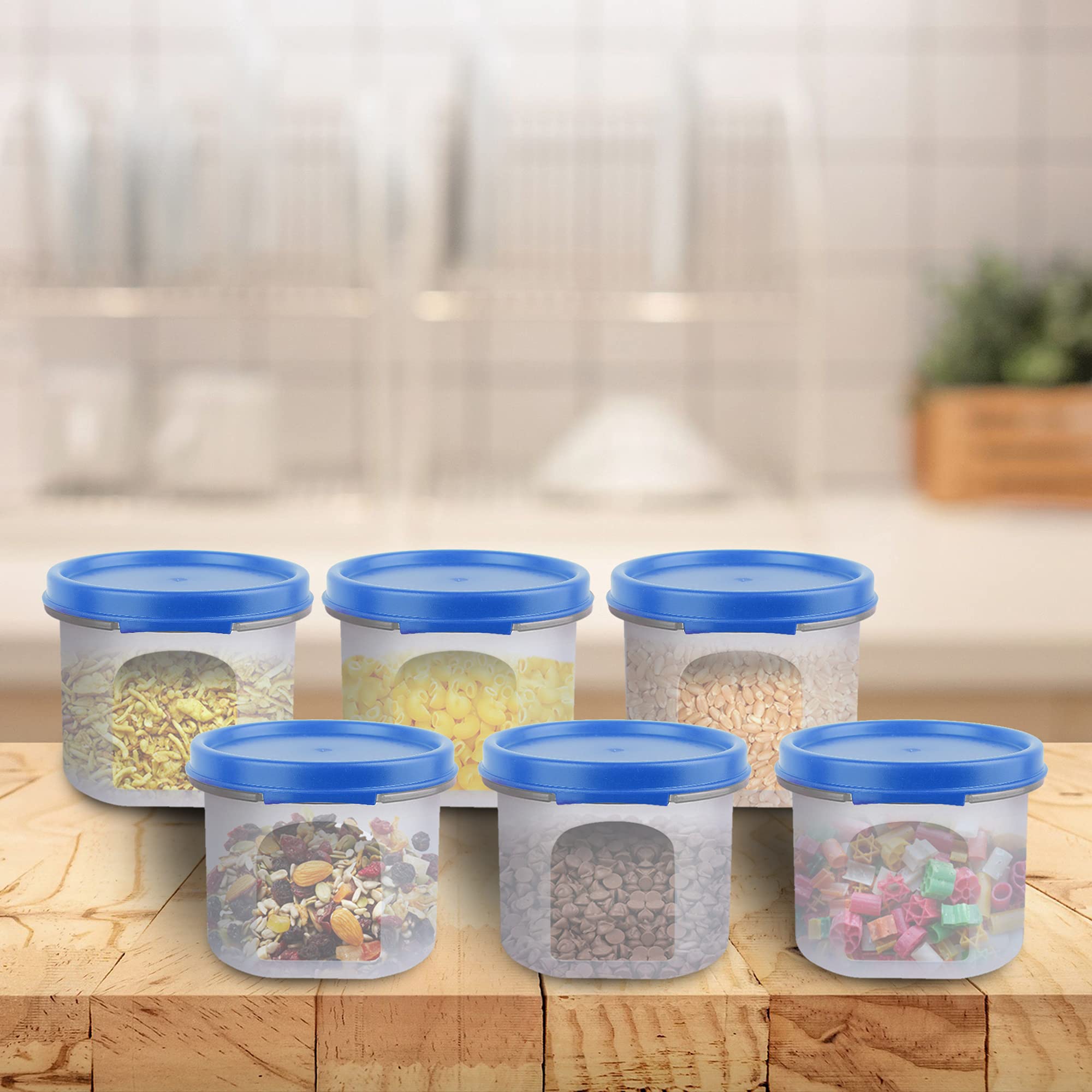 Cutting Edge 285Ml Smart Slim Storage ContainerLight Blue,Set Of 6