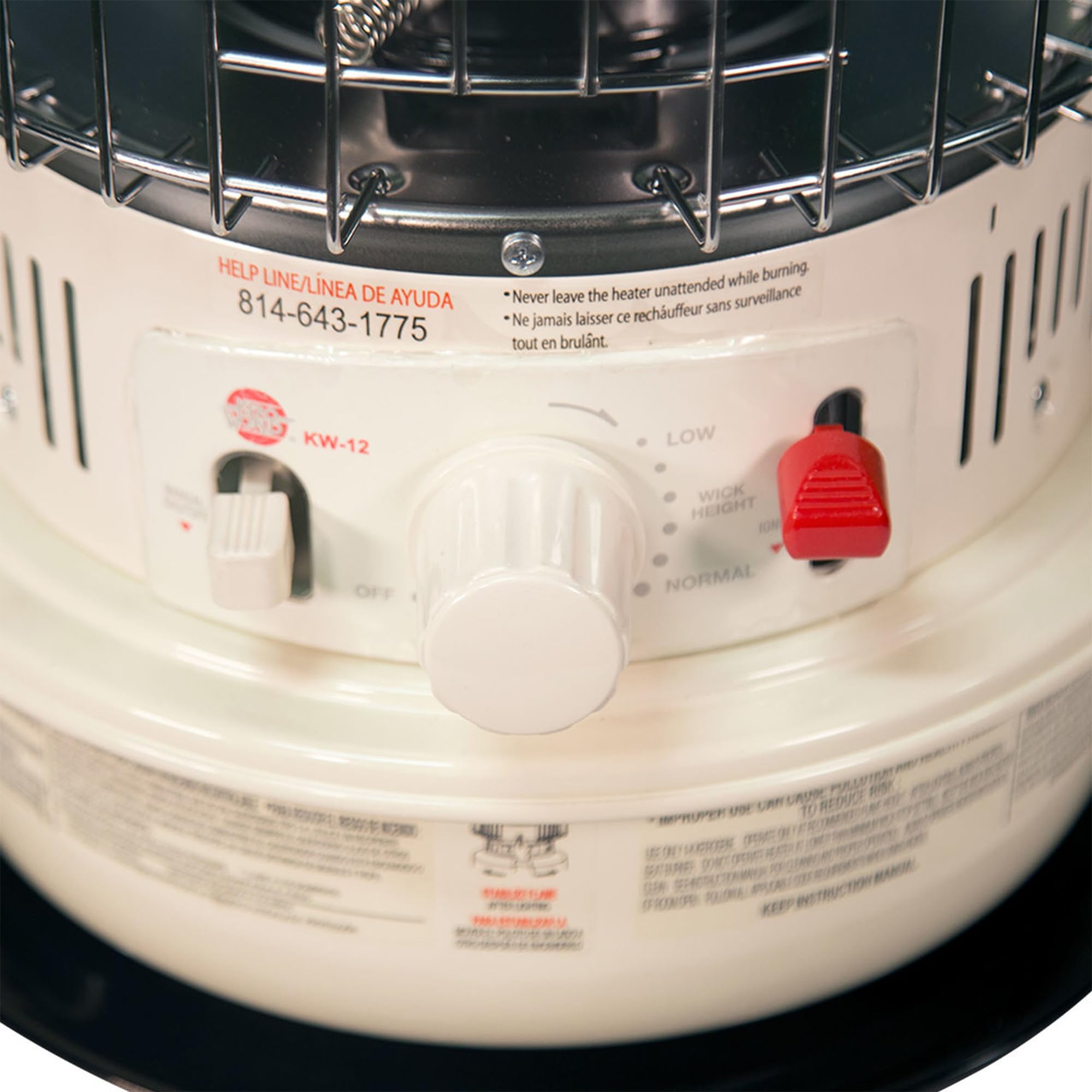 World Marketing Of America Kw-12 Kero-World Compact Convection Style Kerosene Wick Heater, 10500 Btu