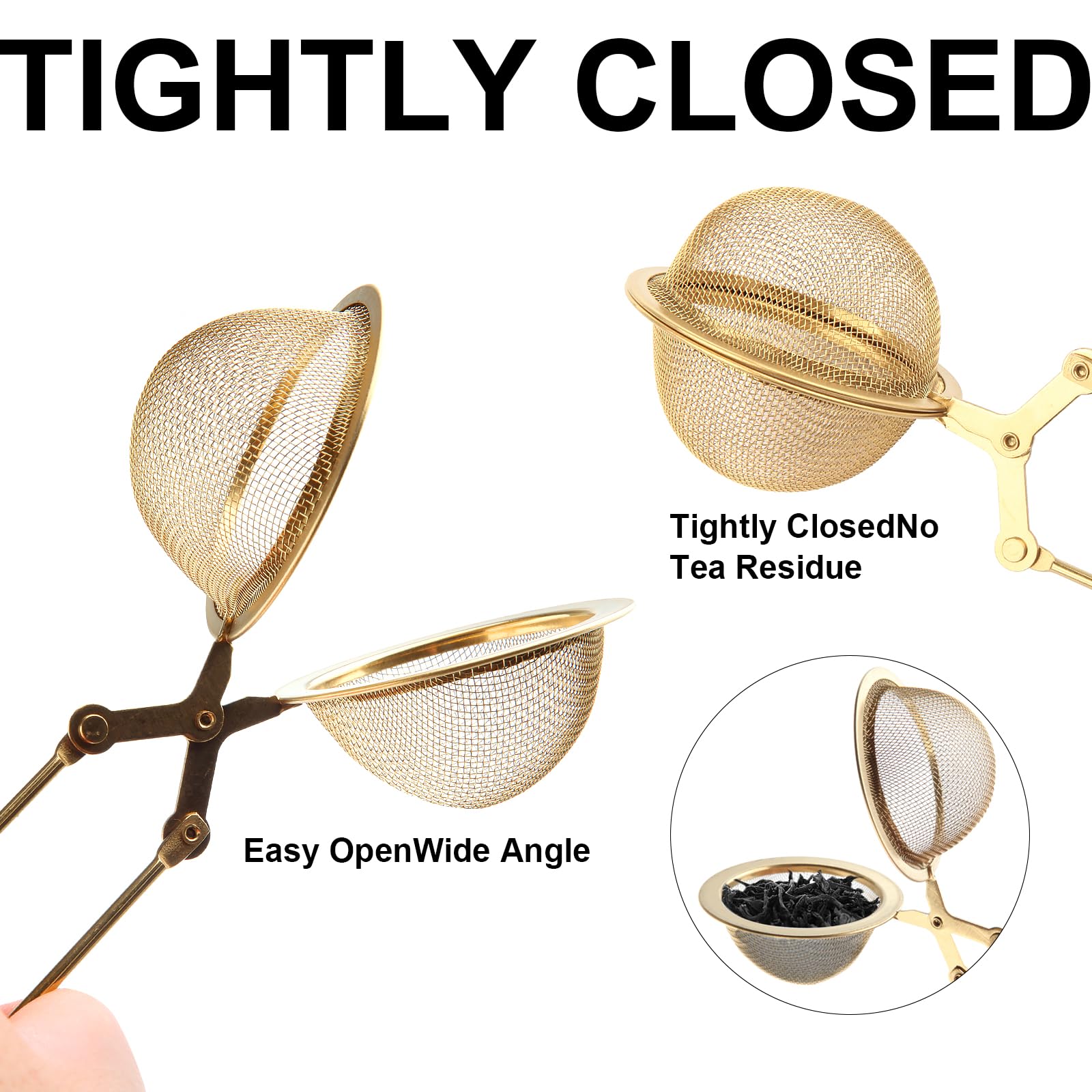 Luckyiren Snap Tea Ball Infuser With Handle; Premium Stainless Steel Fine Mesh Screen Tea Strainer Filters Colander Cullender Si