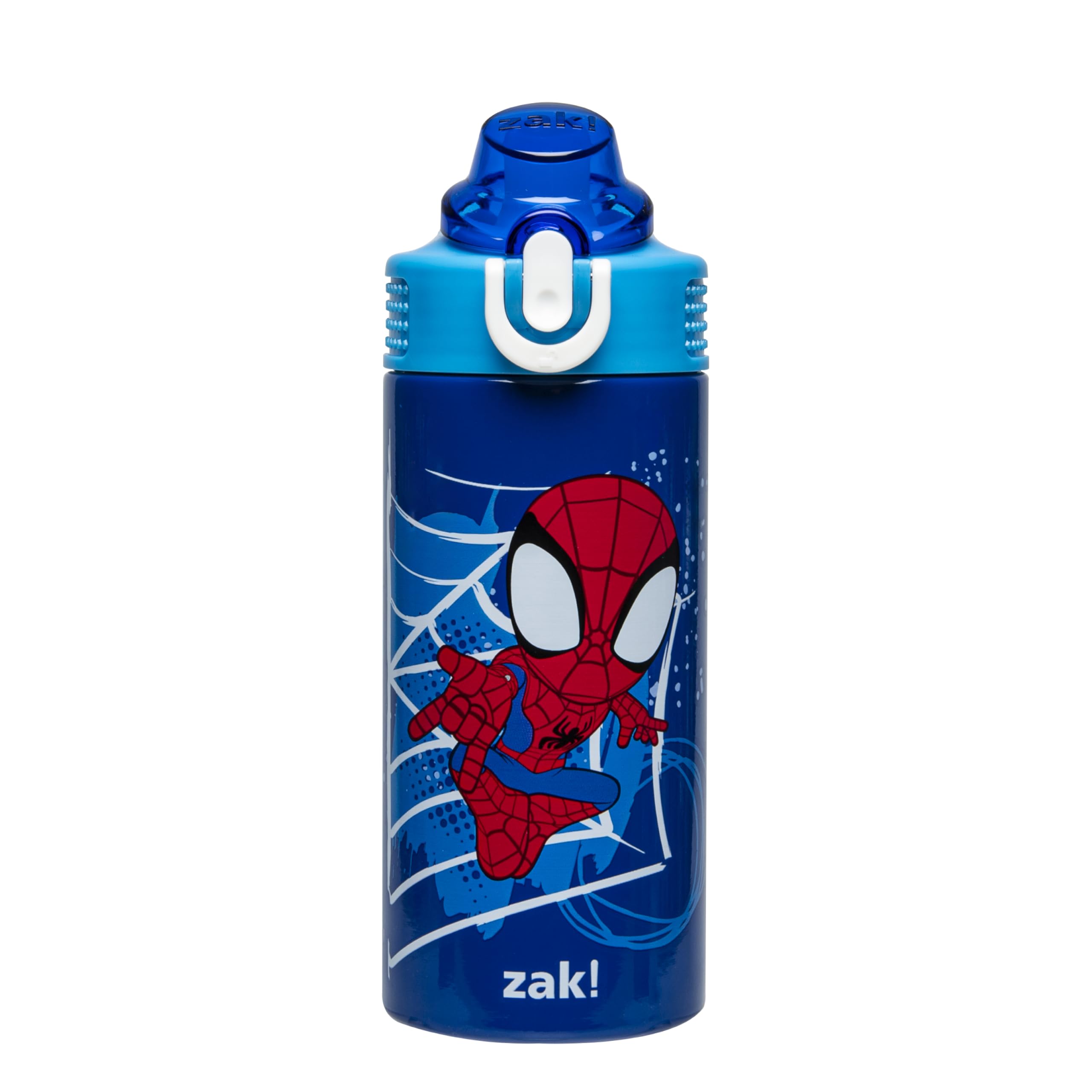 Zak Designs Marvel Spider-Man Sage Kids Water Bottle For School or Travel, 14oz Stainless Steel Water Bottle With Straw, Handle,