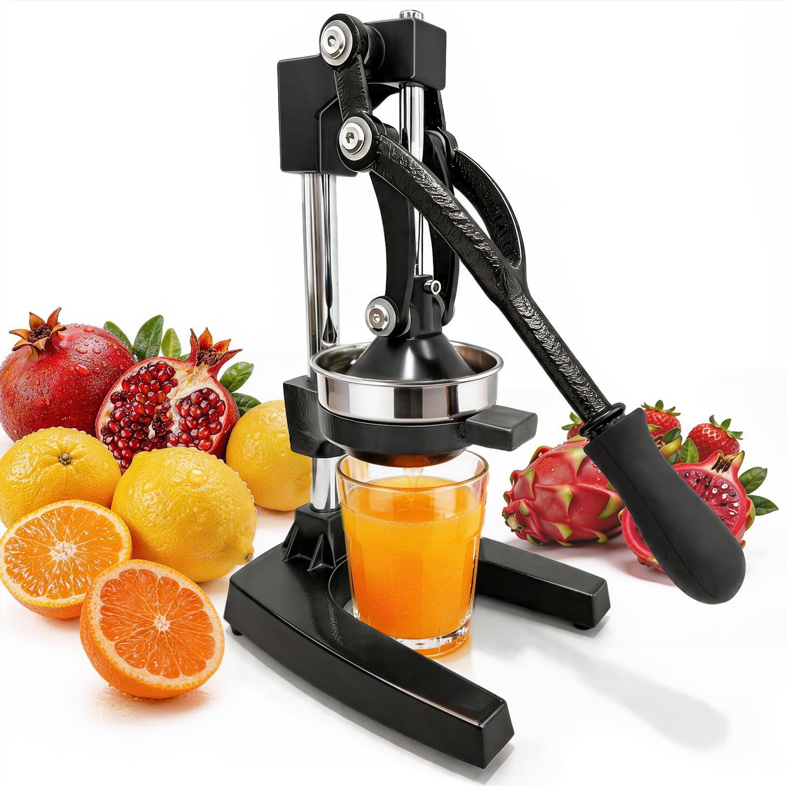 IMGROSE Cast Iron Juicer,Manual Juicer Hand Press,Orange Lemon Squeezer,Heavy Duty Manual Juicer,Professional Citrus Juicer Frui