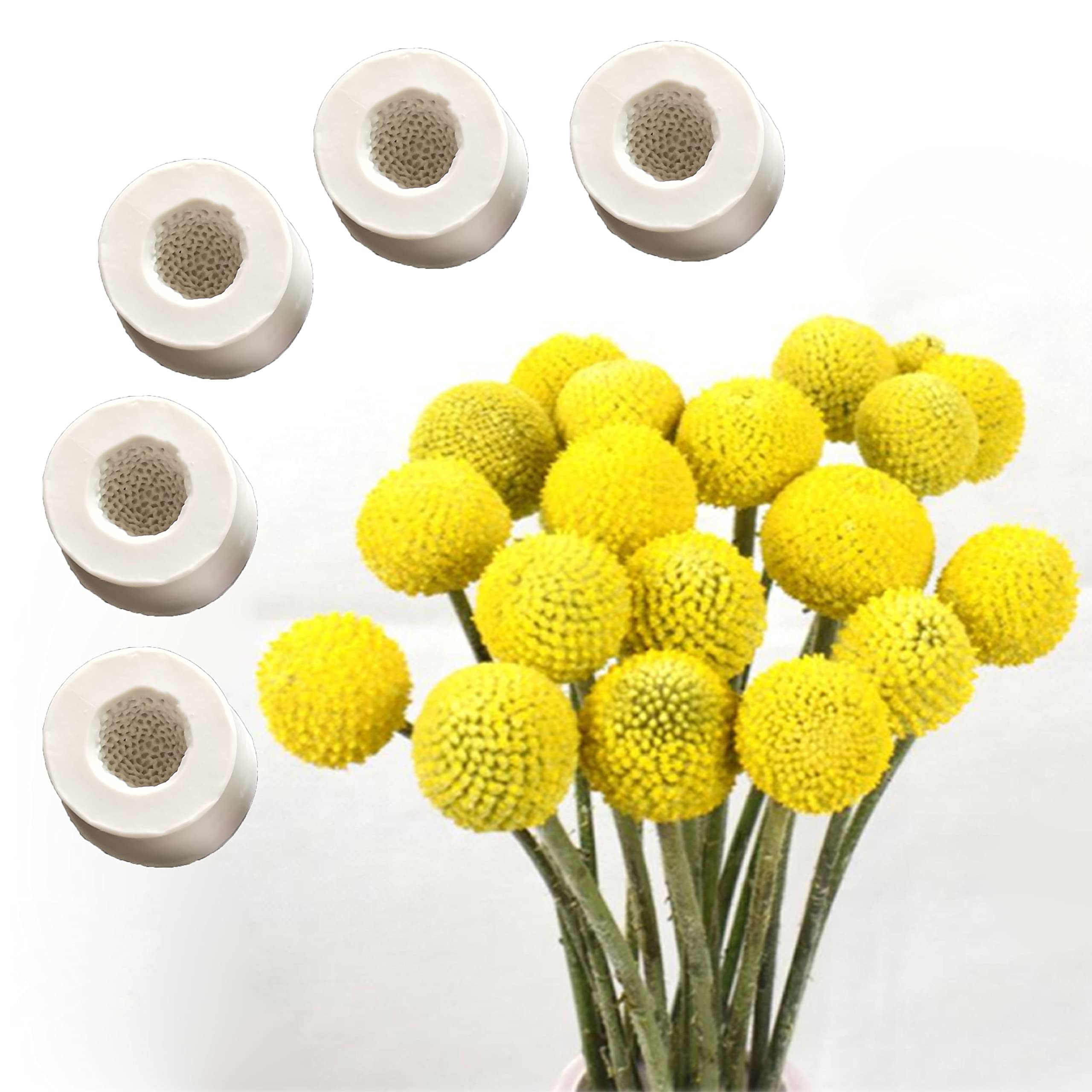 Zhuojie 5Pc Flower Golden Drumstick Petal Texture Mould Silicone Mold Fondant Cake Decorating Tool Gumpaste Sugarcraft Chocolate