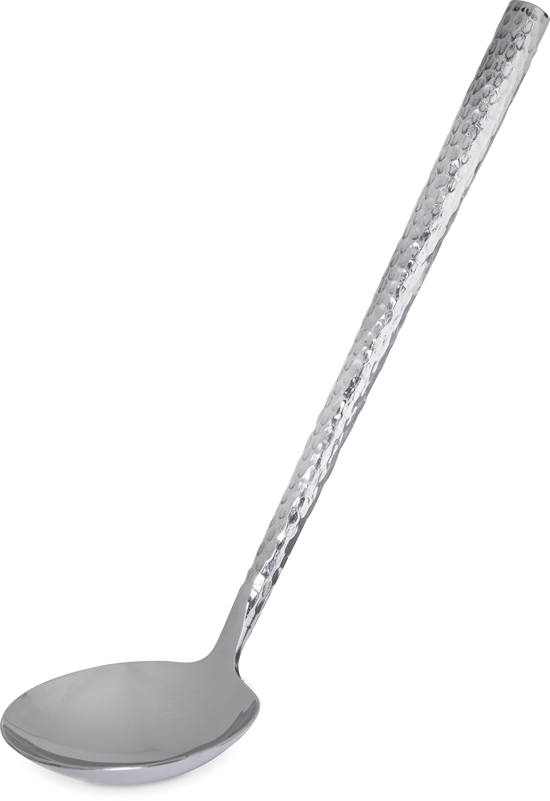 Carlisle Foodservice Products 60208 Hammered Stainless Steel Ladle, 8.75'' - 1 Oz.
