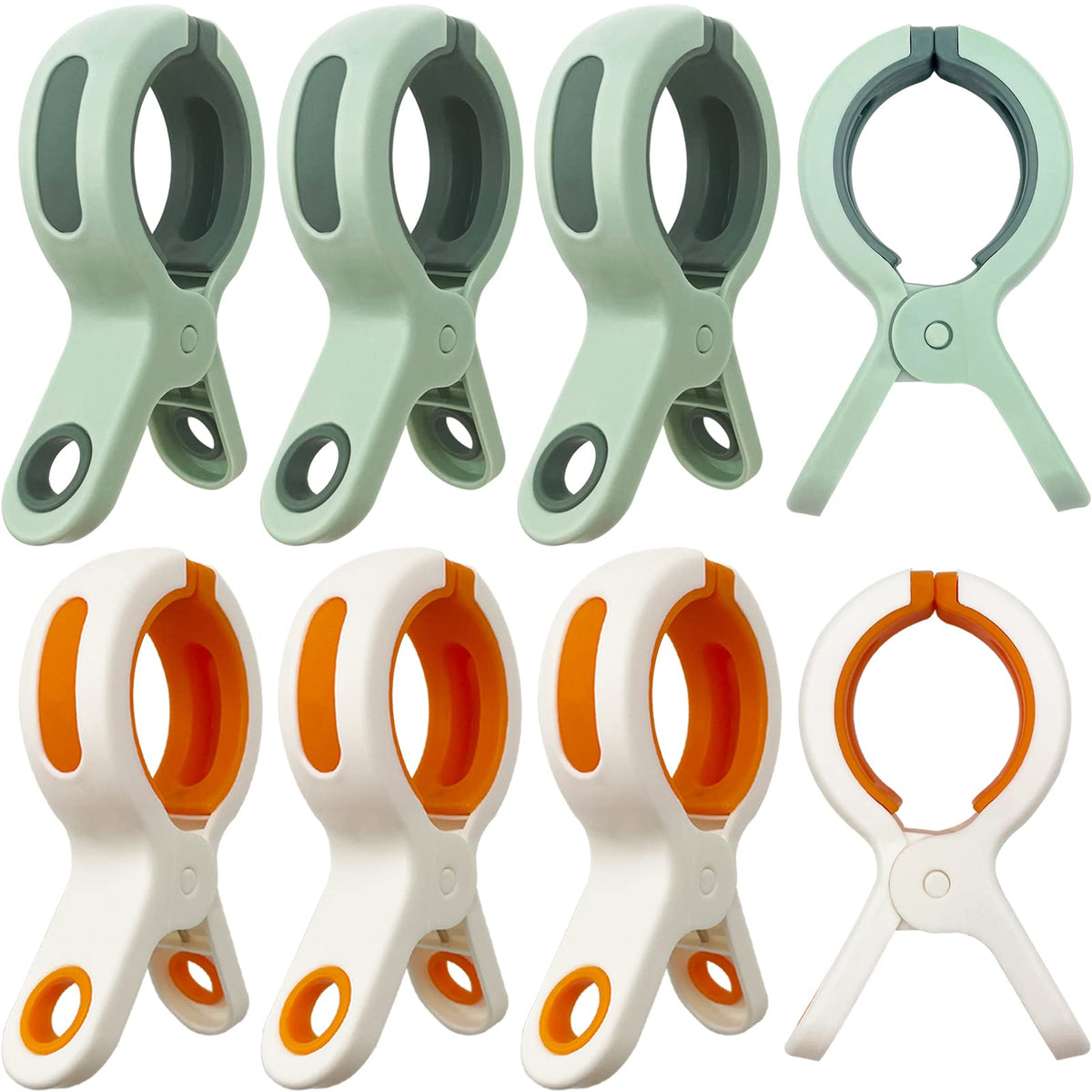 8 Pack Beach Towel Clips For Beach Chairs Cruise, Beach Chair Clips For Towels Lounge Chairs Pool Towel Holder, Large Clips Plas