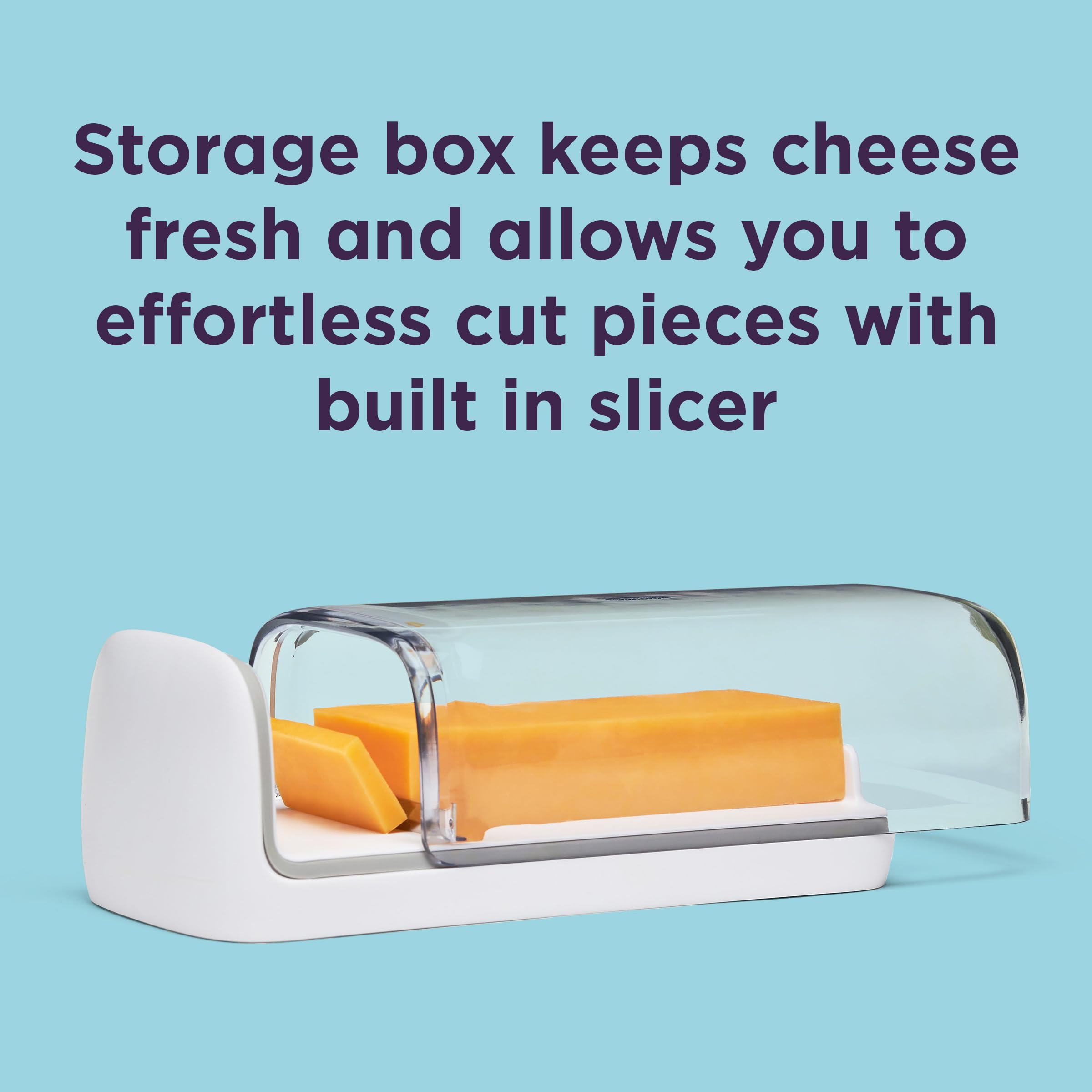 Chef n 2-in-1 Cheese Slicer Storage Container, Gift For The Cheese Lover