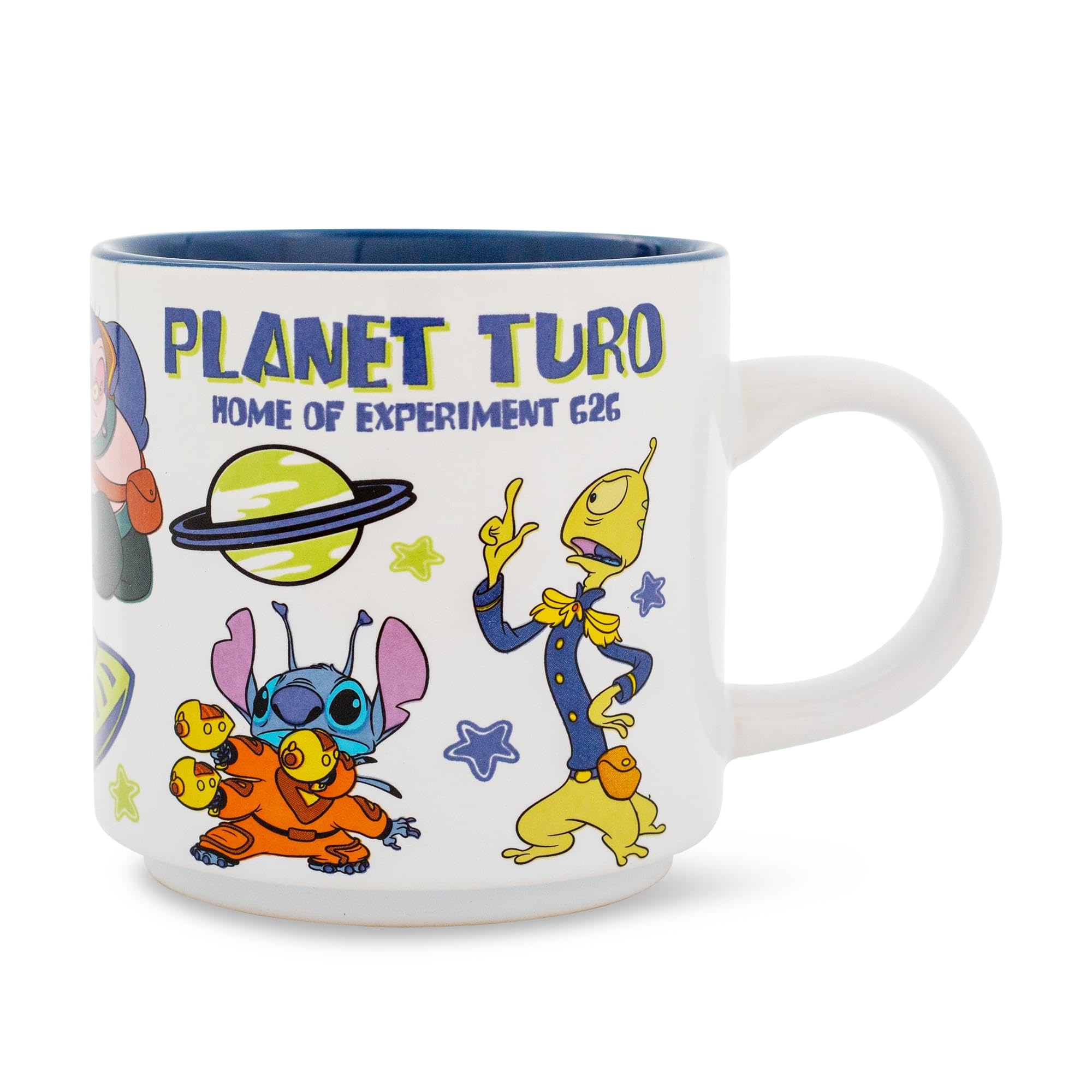 Disney Lilo & Stitch Planet Turo Single Stackable Ceramic Mug  Holds 13 Ounces