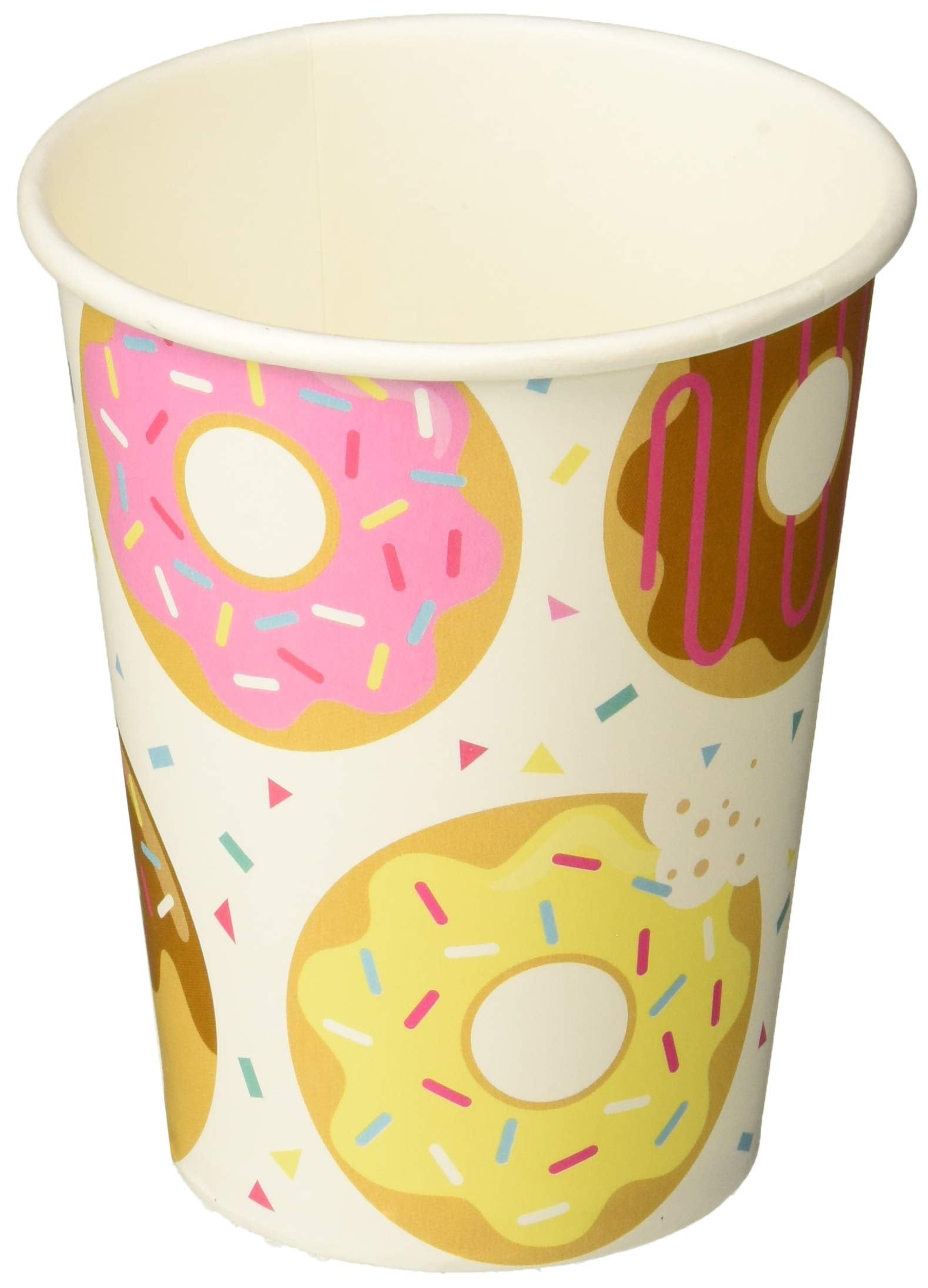Creative Converting Donut Hot/Cold Cups, 9 Oz, White