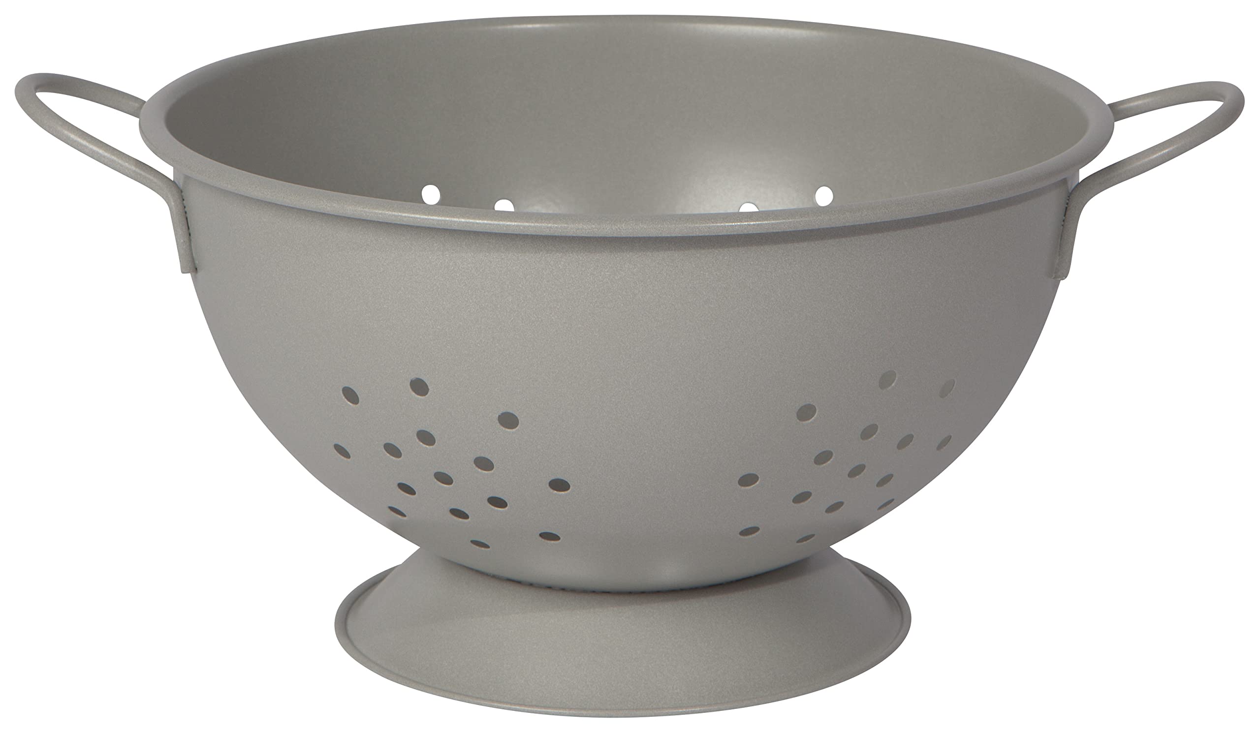 Now Designs Matte Coated Metal Colander Set Medium And Small, Set Of 2, Gray