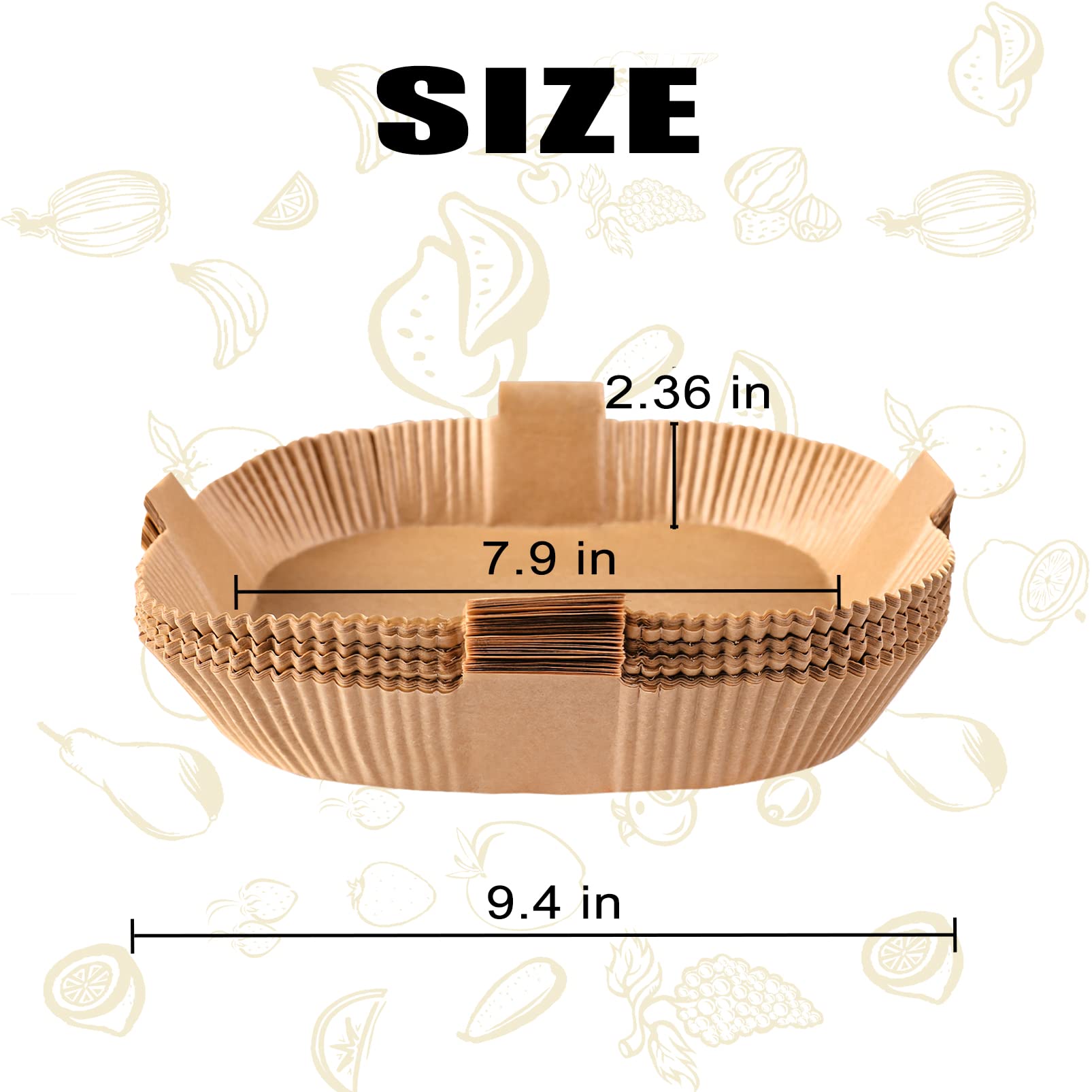 Air Fryer Disposable Paper Liner - 50PCS 7.9In Square Non-Stick Insert Parchment Paper Liners  Oil-proof  Water-proof Cooking Baking Roasting Filter Sheet for Airfryer Basket  Microwave  Oven  Dryer