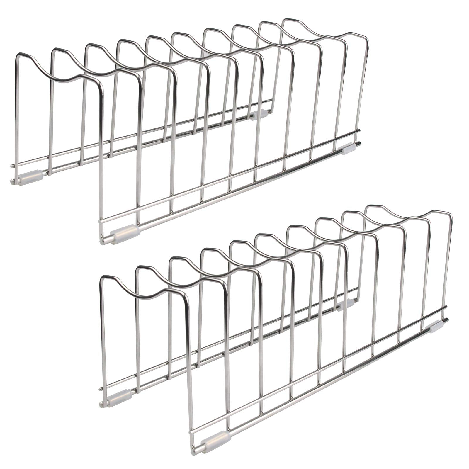 FLSEPAMB Pot Lid Organizer Pan Lid Organizer Kitchen Pot Lid Rack Suitable for Bakeware Dish Plate, Cutting Boards, Pots & Pans,