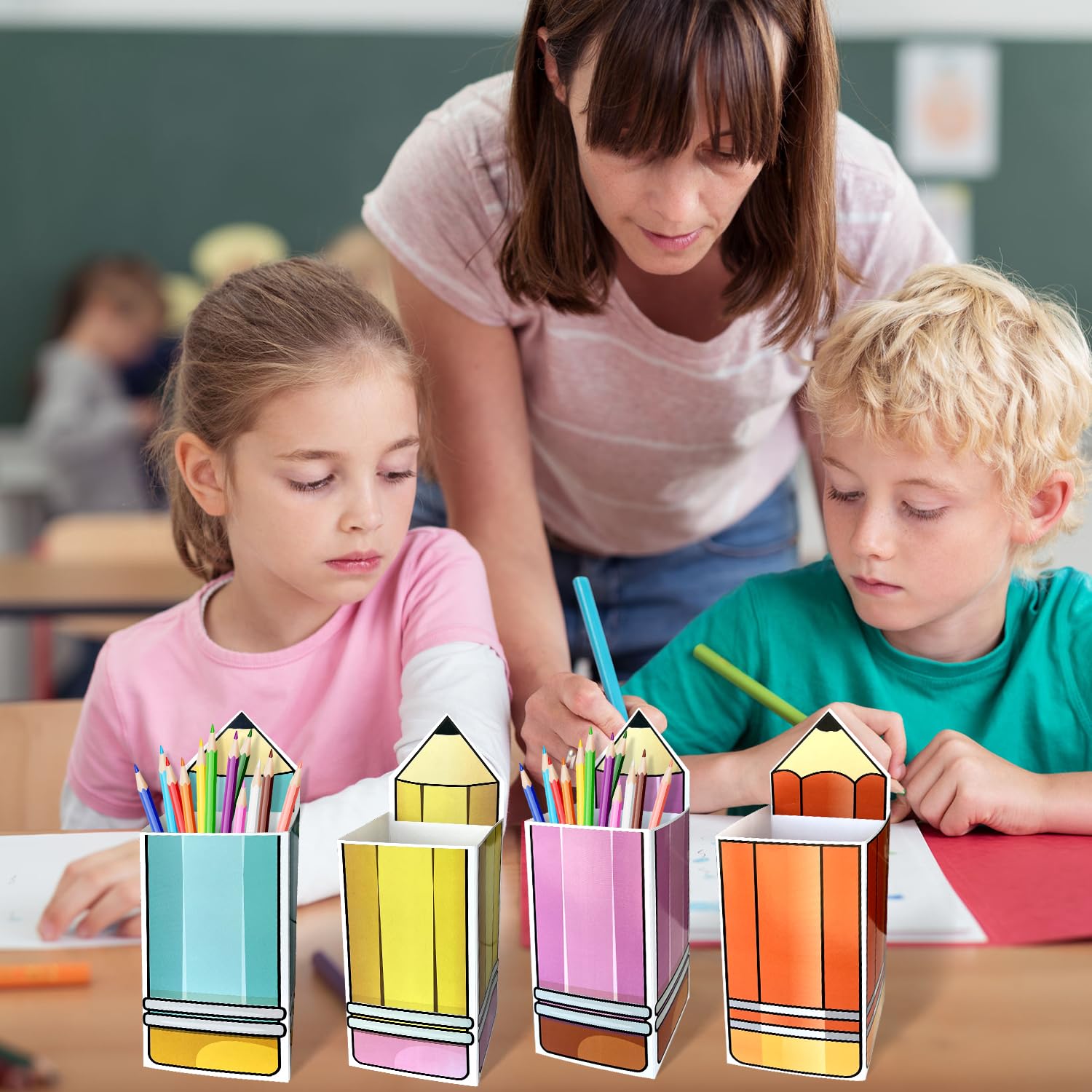 40 Pcs Welcome Back To School Pencil Candy Boxes Popcorn Holders Pencil Gift Boxes Pencil Popcorn Boxes Thanks Teacher Popcorn H