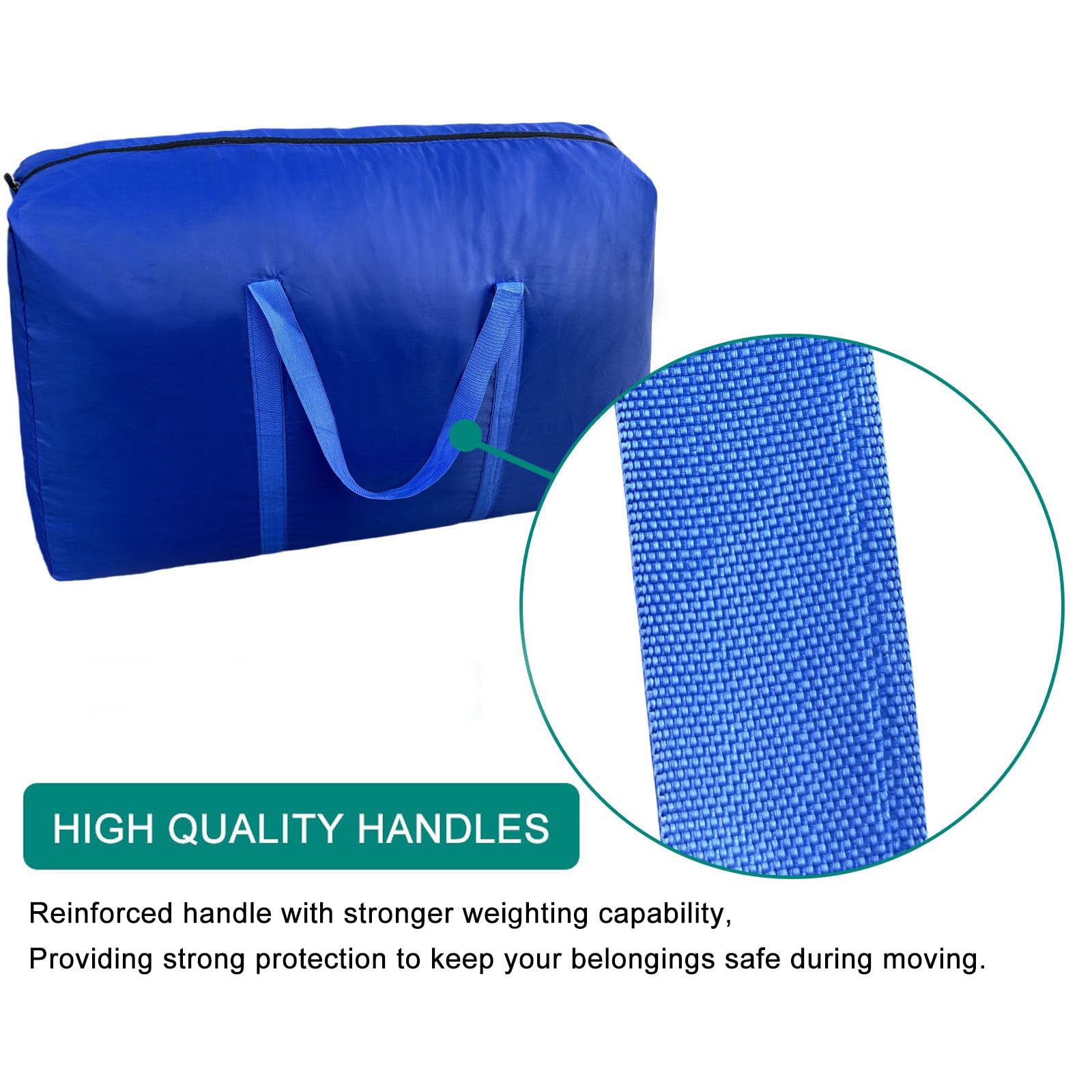 100L Extra Large Storage Bags, Big Moving Bags With Strong Zippers & Carrying Handles, Packing Bags For Moving, Storage, Travel
