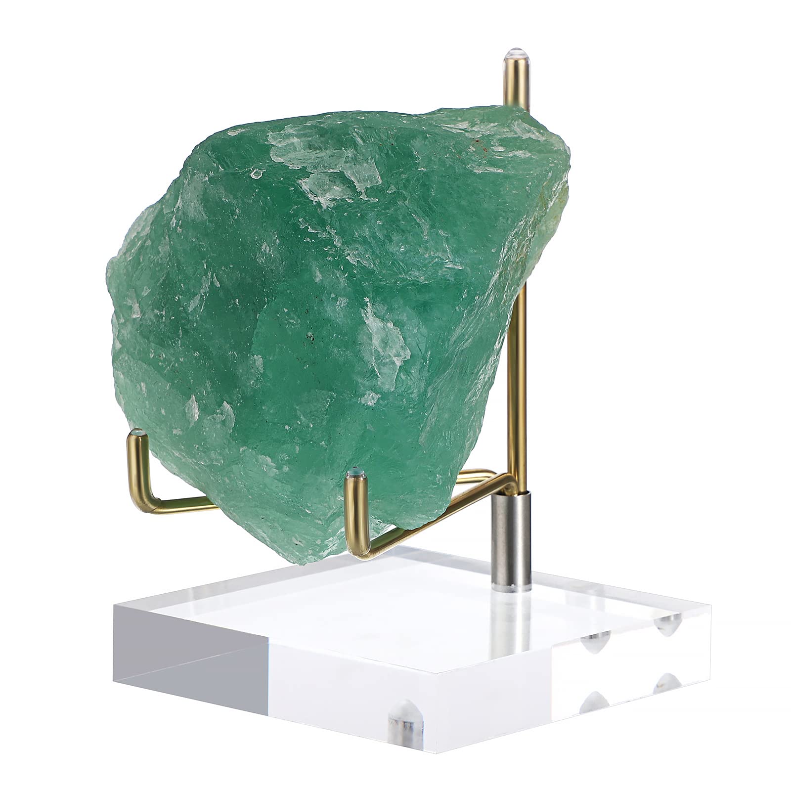Hipiwe Clear Acrylic Display Stand Holder with Adjustable Metal Arms Display Easel Stands for Gemstones Fossils Minerals Agate S
