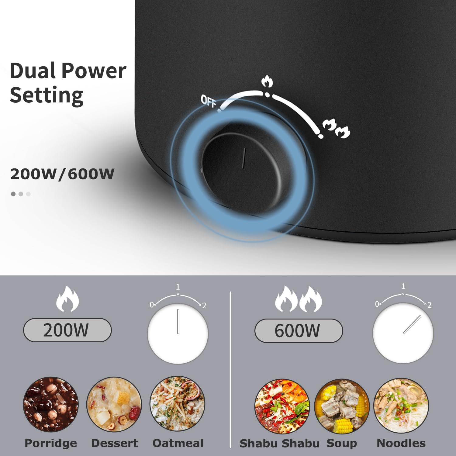 Topwit Hot Pot Electric, Electric Pot, 1.6L Ramen Cooker, Multifunctional Electric Cooker For Pasta, Shabu-Shabu, Oatmeal, Soup