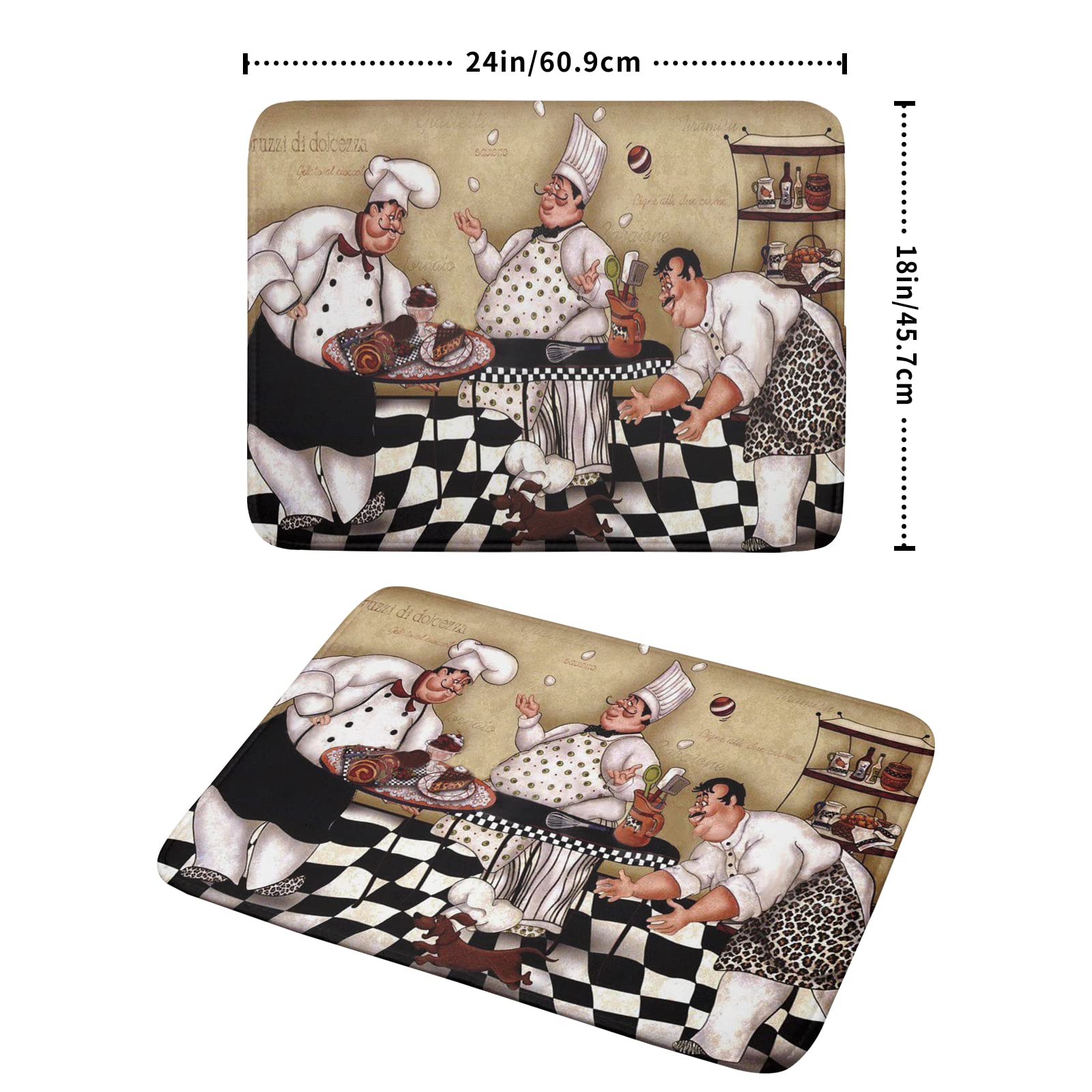 Fat Chef Dish Drying Mat For Kitchen Counter 18X24 Inch Microfiber Absorbent Drying Pad Chef Kitchen Drying Mat Dishes Pad Dish