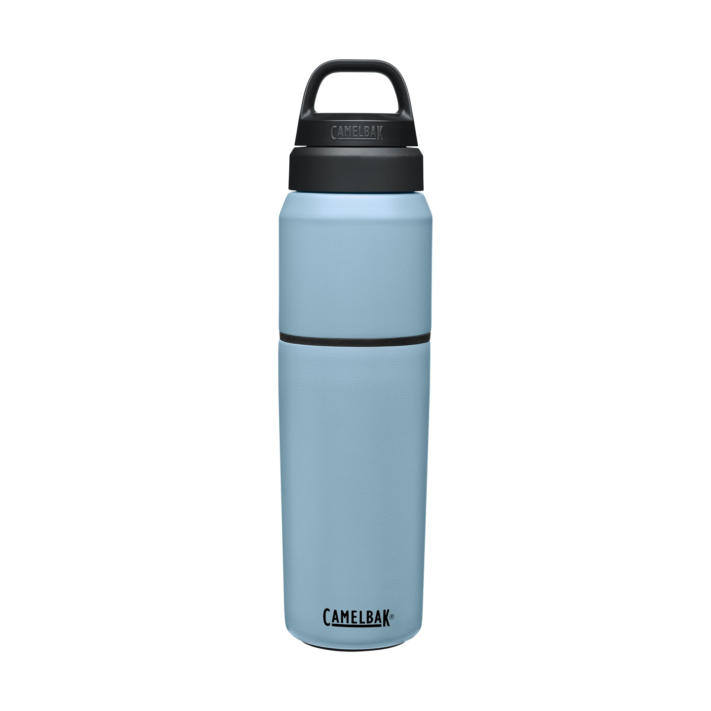 Camelbak Products Multibev Water Bottle & Travel Cup - Vacuum Insulated Stainless Steel - Dusk Blue - 22Oz Bottle & 16Oz Cup