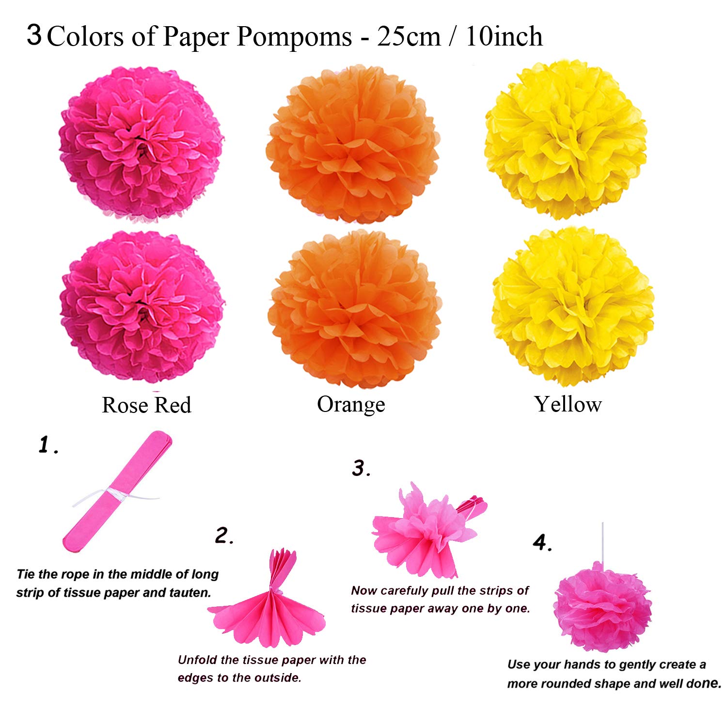 ZERODECO Birthday Decoration Set  Happy Birthday Banner Bunting with 4 Paper Fans Tissue 6 Paper Pom Poms Flower 10 Hanging Swirl and 20 Balloon for Birthday Party Decorations - Multicoloured