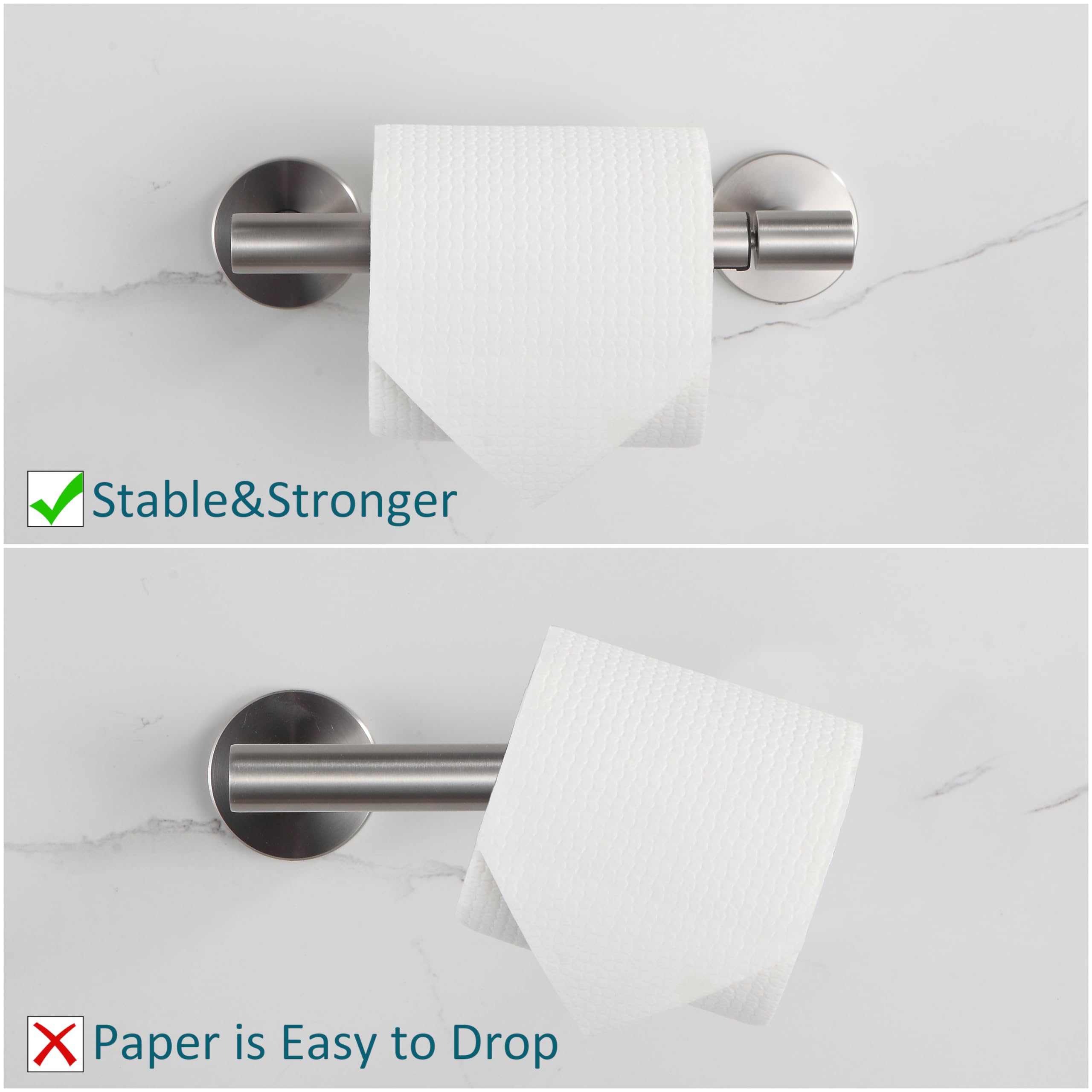 Bvl Toilet Paper Holder Brushed Nickel Wall Mount Stainless Steel 304 Large Mega Roll