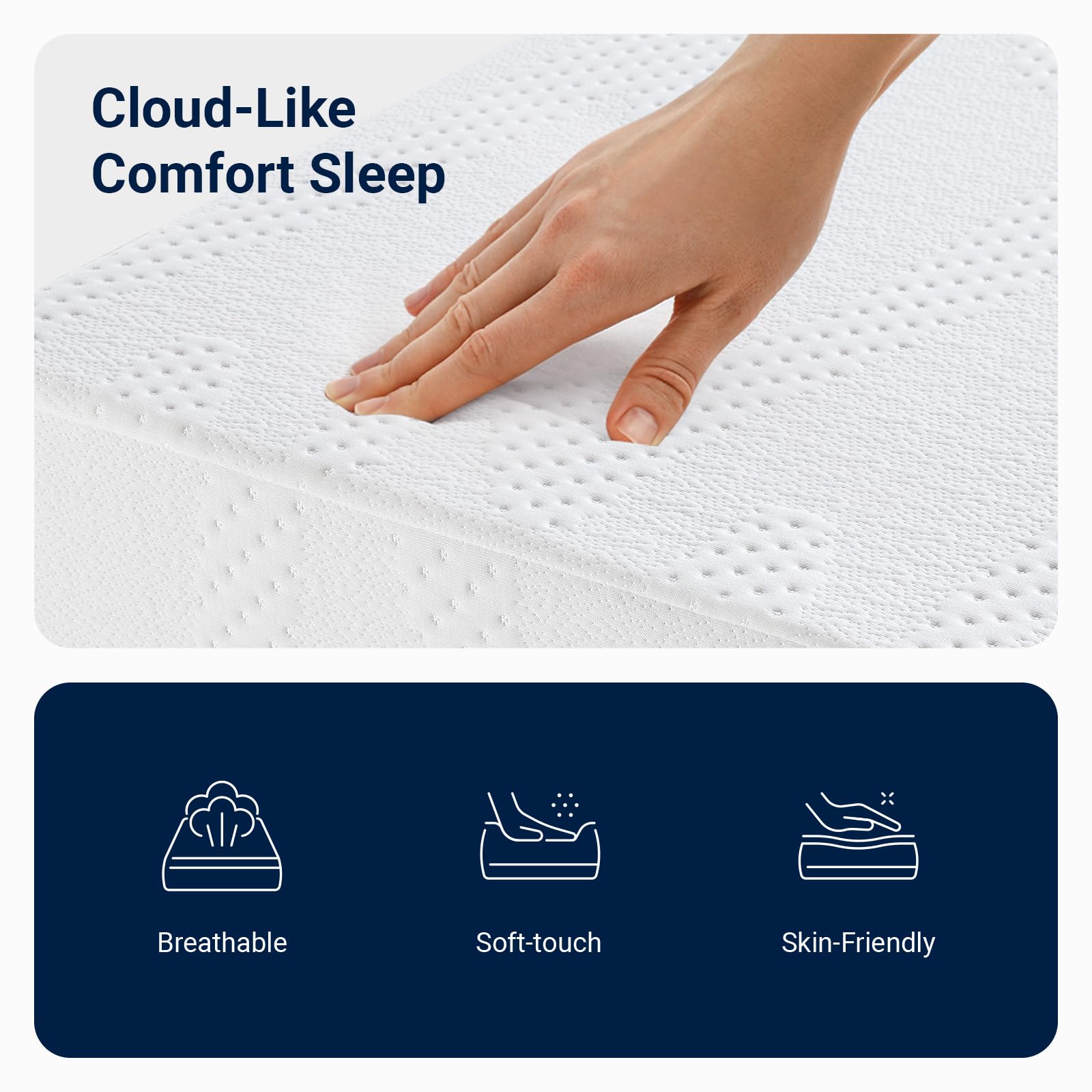 Avenco Memory Foam Full Mattress, 8 Inch Full Size Mattresses with Gel Memory Foam for Cool Night & Pressure Relief, Medium Plus