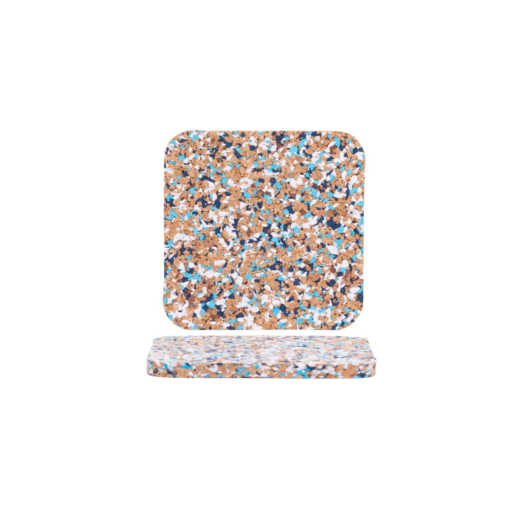 Recycled Drink Coasters, Set Of 4, Cork Coasters For Drinks, Made From Recycled Sandals, Colorful Drink Coaster For Desk, Coffee