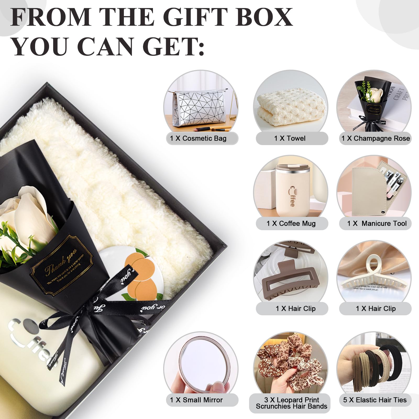 Marsheepy Birthday Gifts for Women, Happy Birthday Gift Basket for Women,Bestie Birthday Gifts for Women,Gifts for Women, Mom, W
