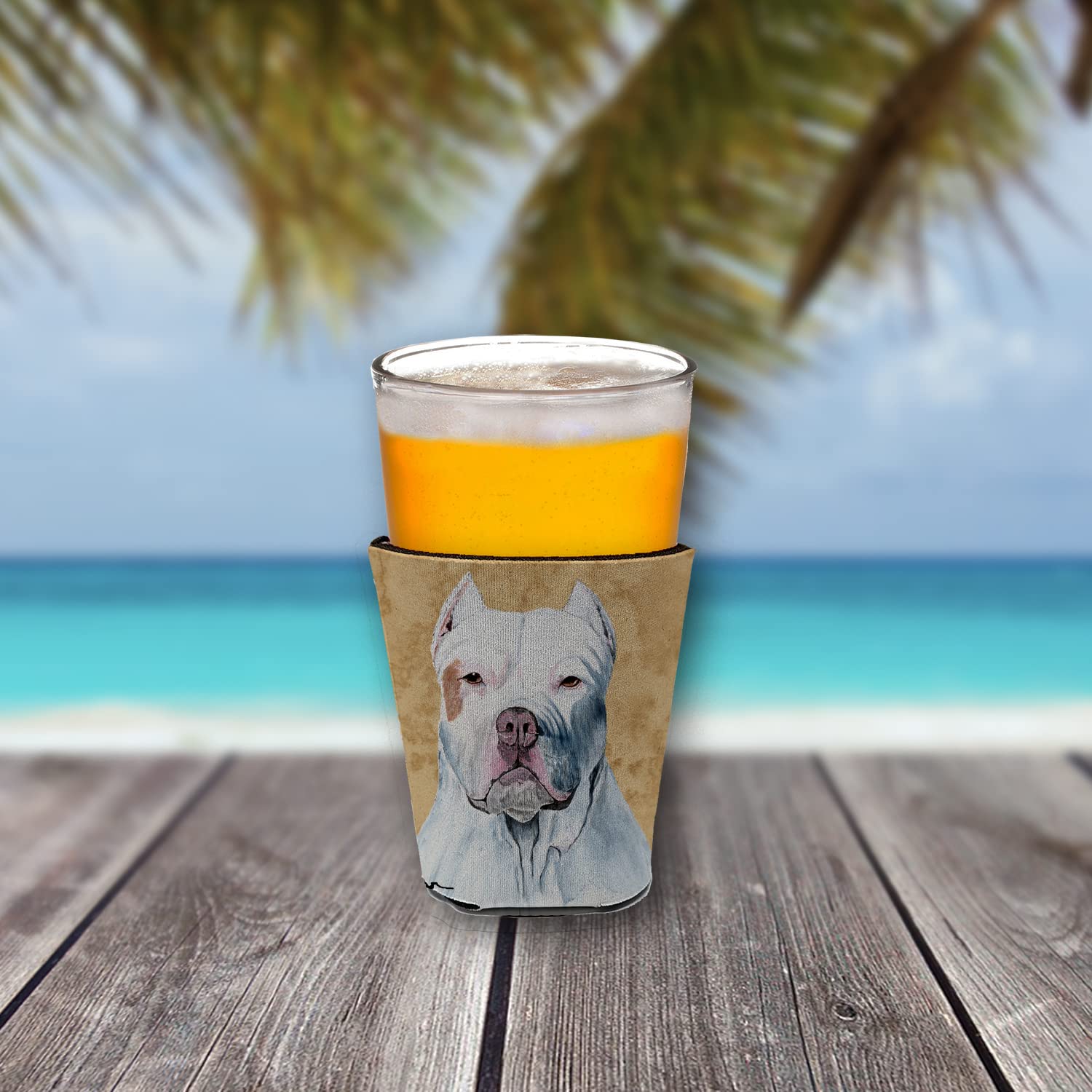 Pit Bull Red Solo Cup Beverage Insulator Hugger