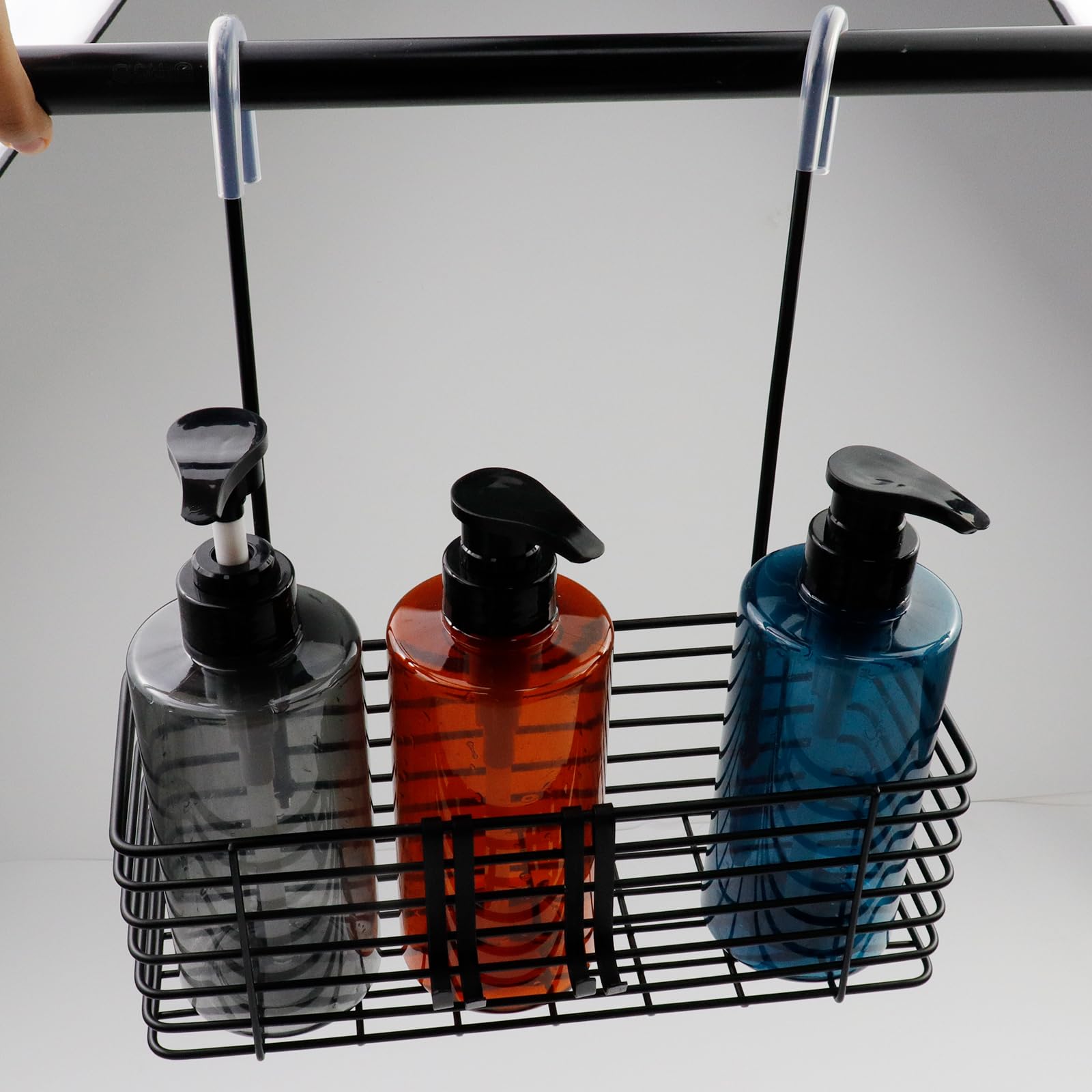 Antrader Hanging Shower Rack,Shower Caddy Hanging,Hung On The Faucet Or The Door,The Back Hook Can Be Rotated,No Drilling,304 St