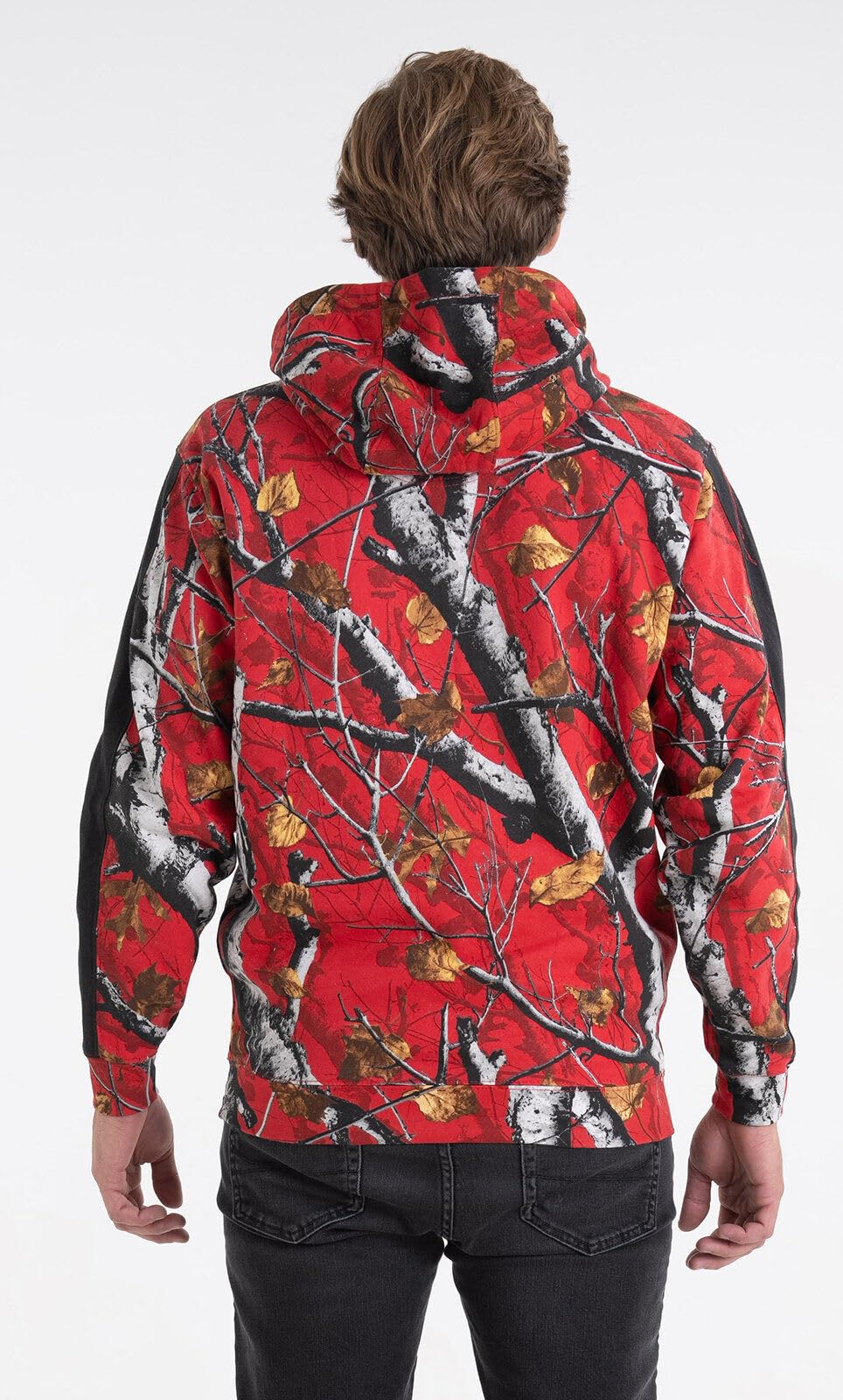 Legendary Whitetails Mens Size Camo Outfitter Hoodie, Red Big Game, X-Large Tall