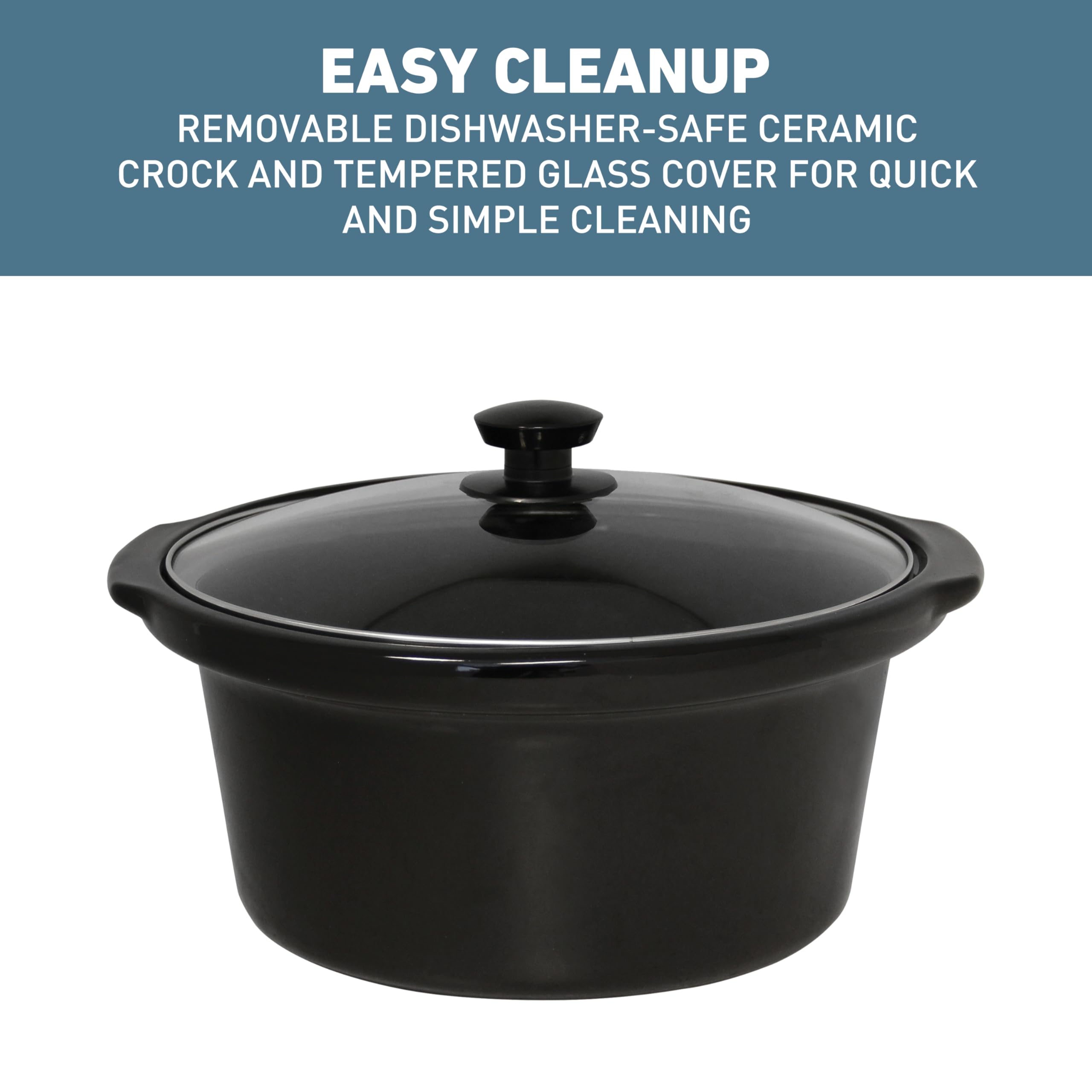 West Bend Slow Cooker 4-Quart Manual Crockery Style With Dishwasher Safe Oval Ceramic Crockpot And Glass Lid Two Temperature Set