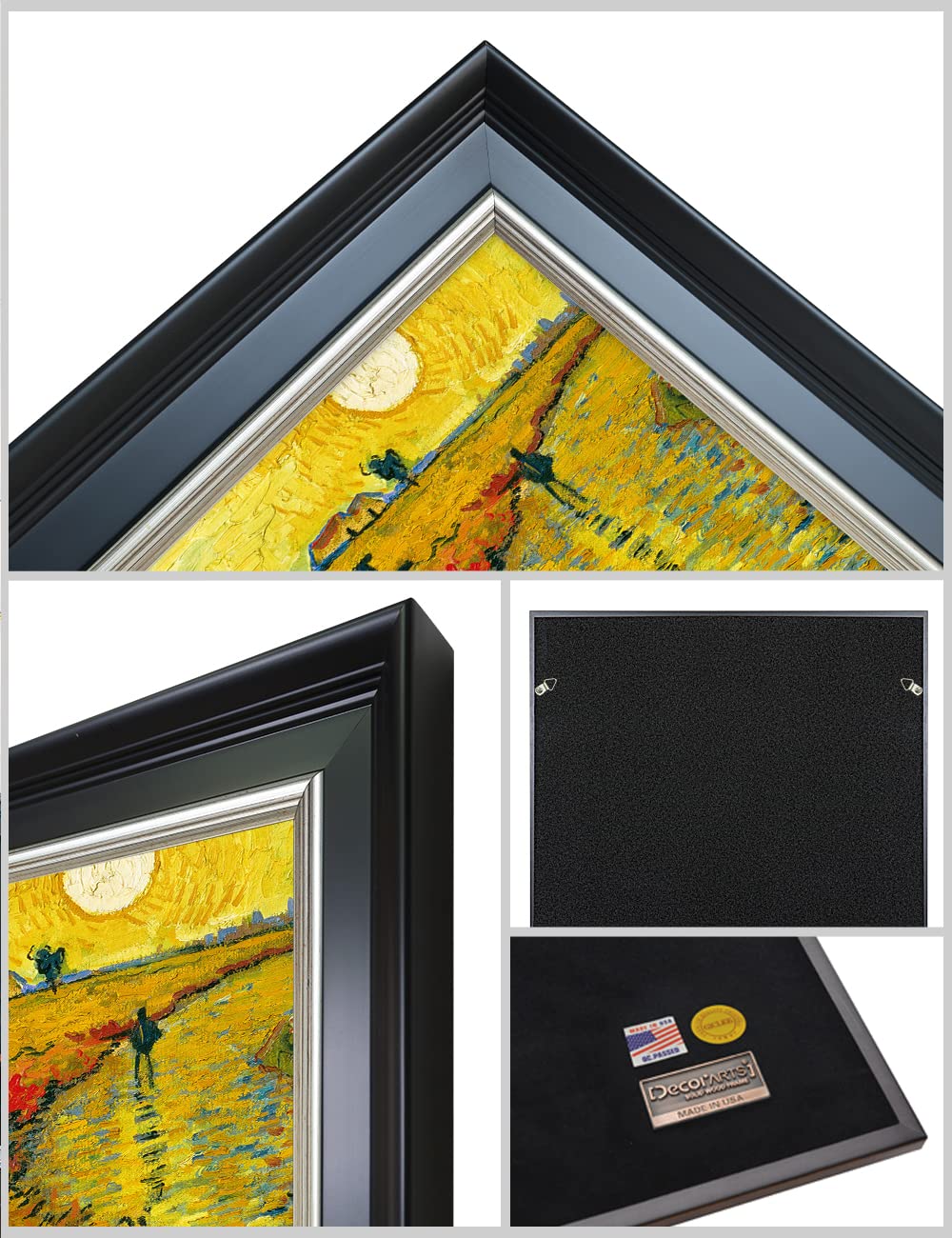 Decorarts - The Red Vineyards By Vincent Van Gogh. Giclee Print Art Reproduction With Matching Solid Wood Frame In Classical Sty