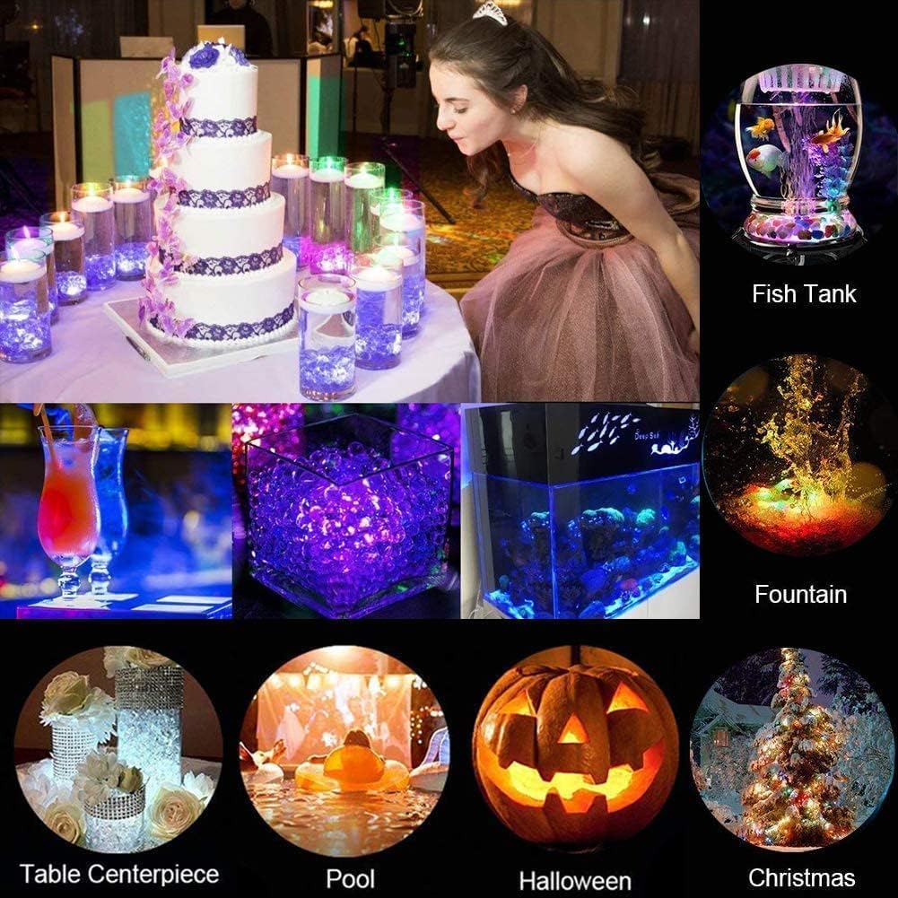 LUXJET Mini LED Tea Lights with Remote - Small Submersible LED Lights Battery Powered - Color Changing Tea Lights for Christmas,