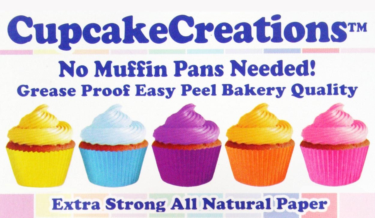 Cupcake Creations 32 Count Cupcake Baking Papers, Red