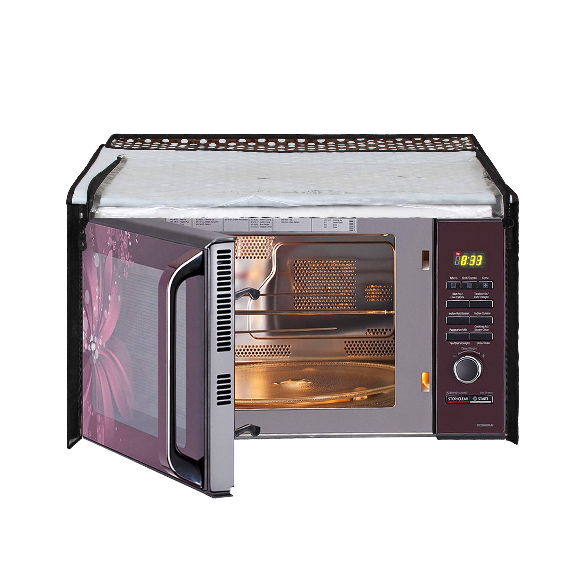 Lithara Printed Waterproof Microwave Oven Cover For Ifb 25Sc3 25 Litre | Sams28 (Multicolor)